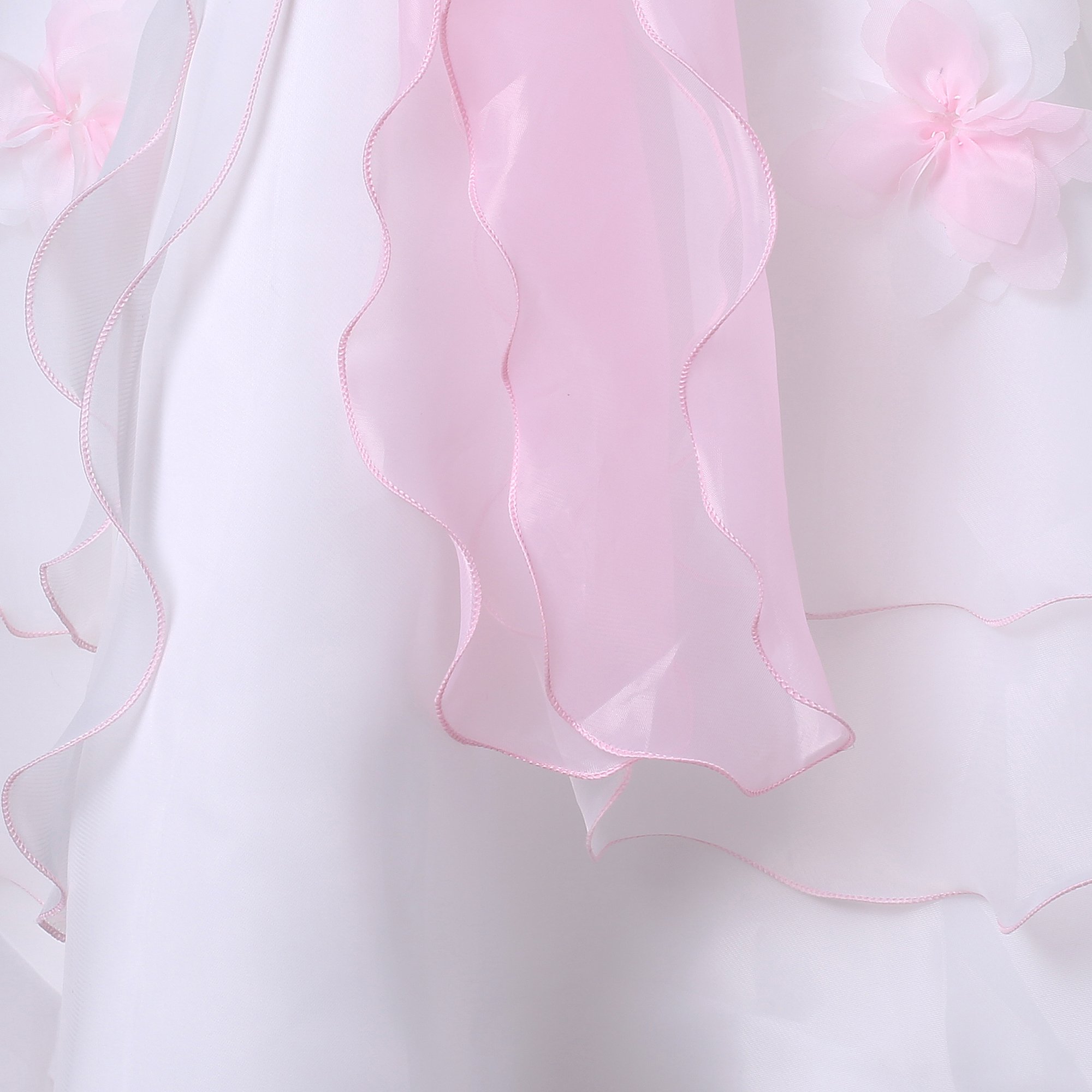 Richie House Girls' Floral Embroidered Party Dress with Lace Details - Elegant Formal Gown for Special Occasions (Size 3-10Y, RH0681) | Perfect for Birthday Parties, Weddings, Pageants & Holiday Celebrations