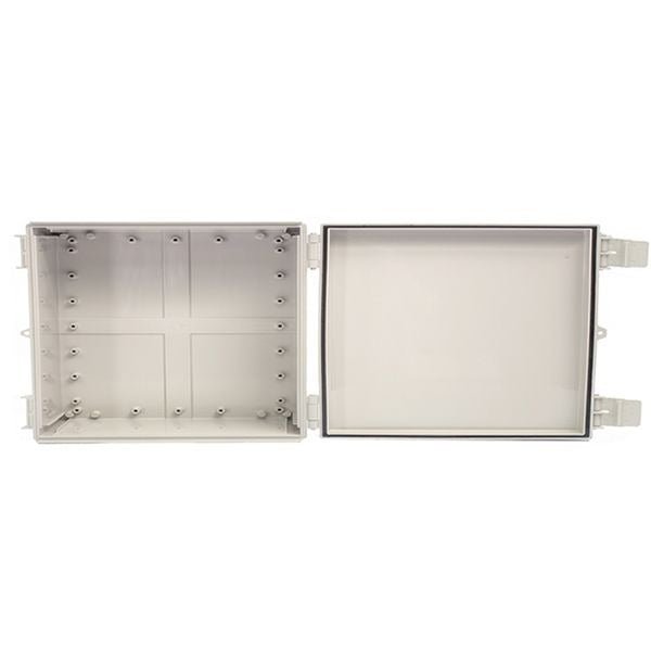 Boxco Q Series 11.81 x 11.81 x 6.30 Inches (300 x 300 x 160mm) Waterproof Plastic Enclosure - IP67 & IK08 Rated ABS Case with Transparent Cover, Hinged Lid & Secure Latch - Ideal for Outdoor Electronics, DIY Projects & Industrial Equipment Protection