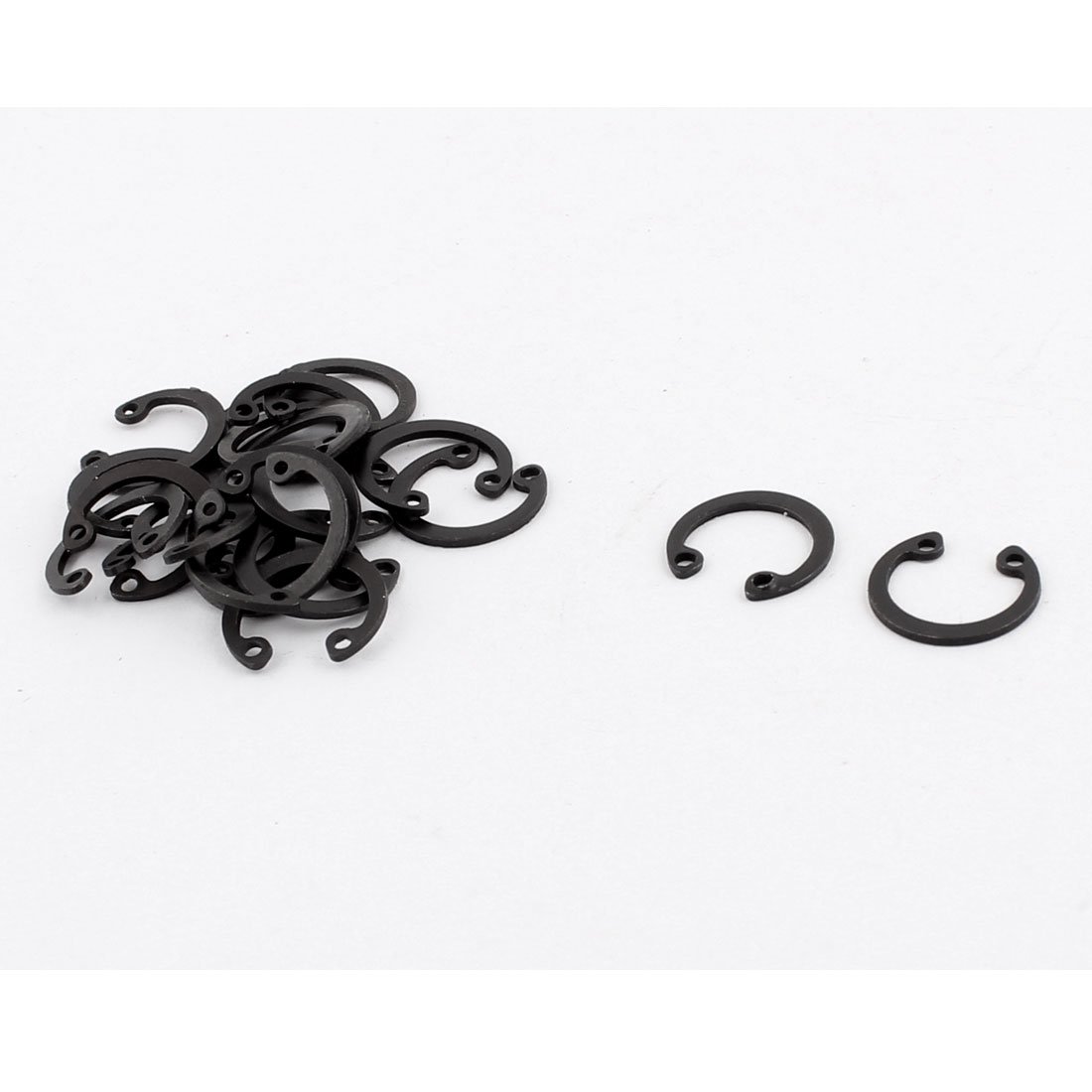 21mm x 17mm x 1mm Black Metal Circlip Rings - 20pcs Drill Replacement Parts for Power Tools & Machine Maintenance | Retaining Rings for DIY Repairs, Automotive, and Industrial Equipment