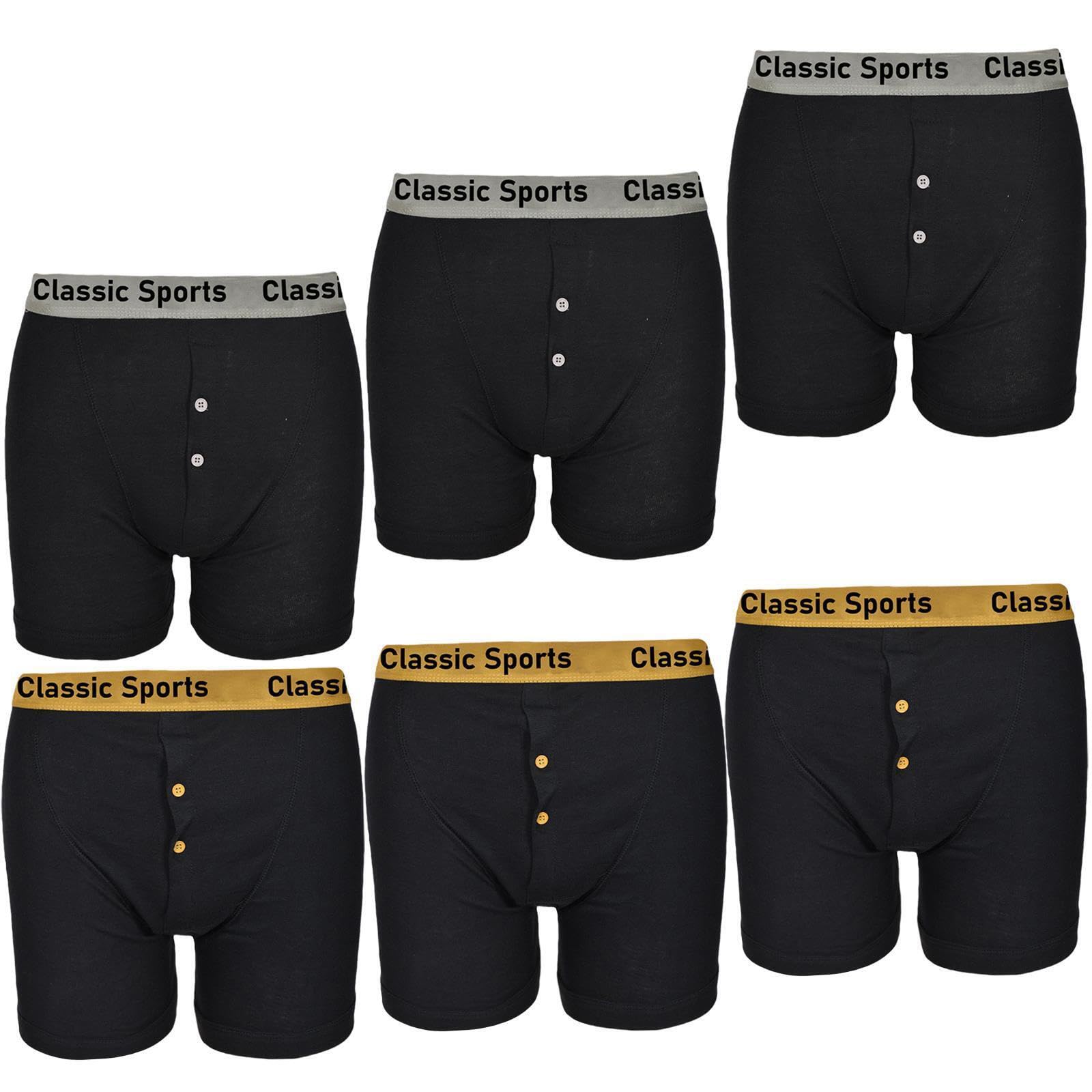 Premium Men's Boxer Shorts - Soft Cotton Underwear with Button Fly & Branded Waistband | Comfortable for Daily Wear, Workout & Sleep