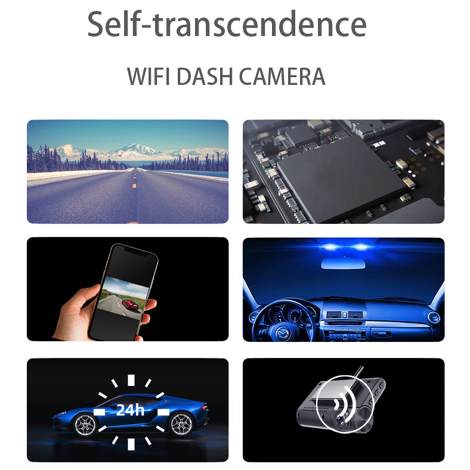 1080P WiFi Dash Cam with Night Vision - Hidden Driving Recorder & DVR for Cars | Perfect for Road Trips, Uber, and Security Monitoring