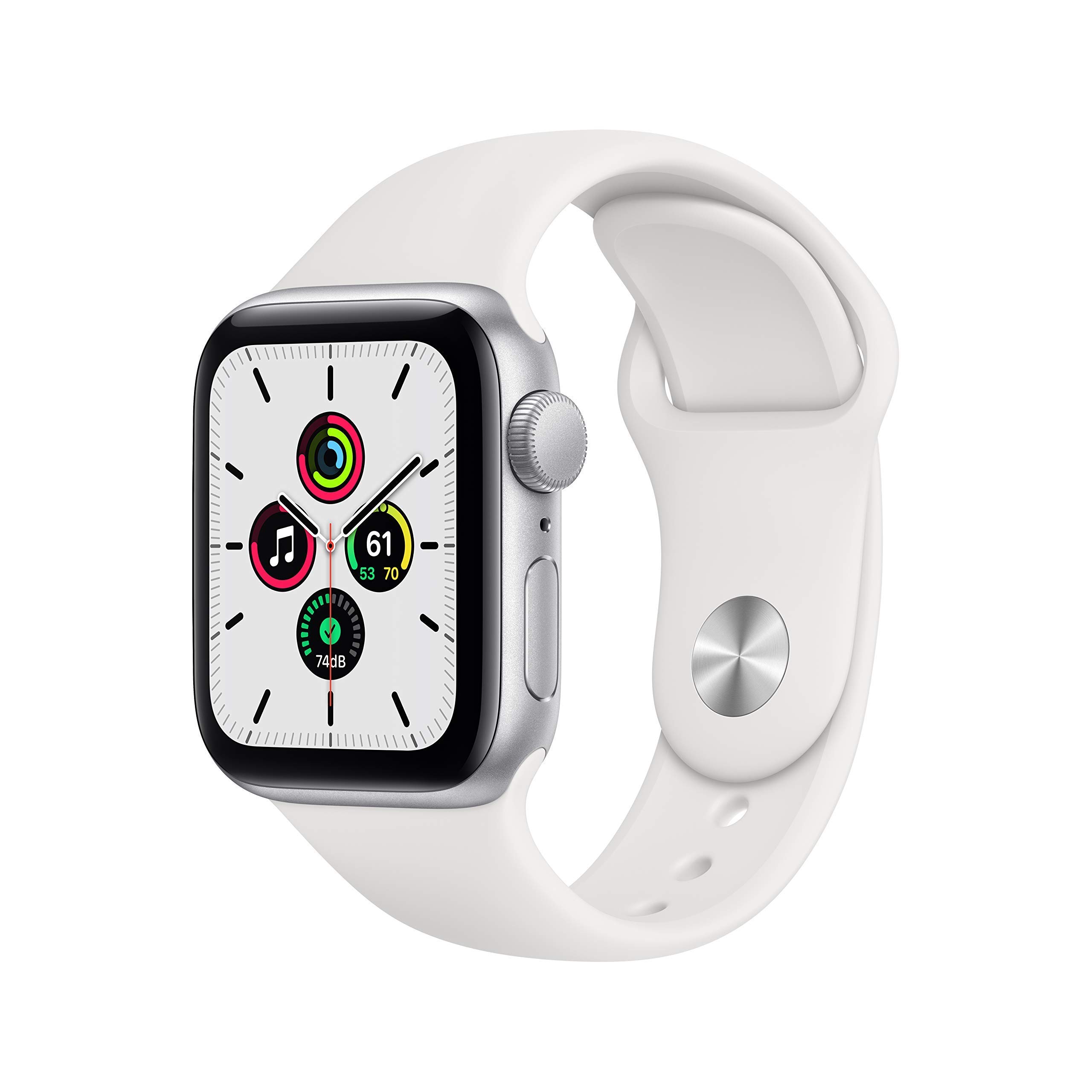 Apple Watch SE (GPS, 40mm) - Silver Aluminum Case with White Sport Band - Renewed Smartwatch for Fitness Tracking, Notifications & Calls | Perfect for Running, Workouts & Daily Wear