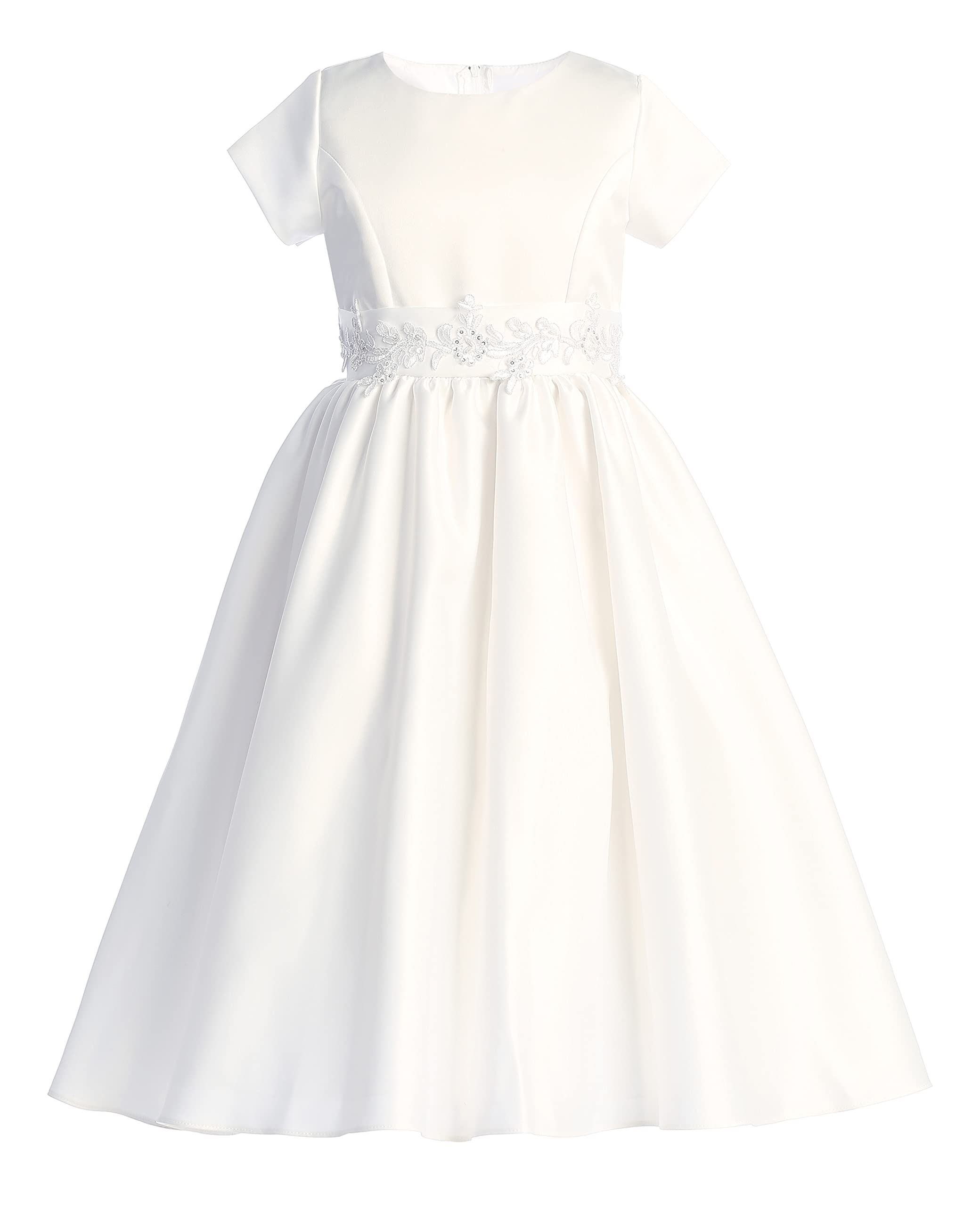 Pink Princess First Communion Dresses for Girls 7-16 | Holy 1st Communion Gown | White Plus Size Flower Girl Dress | Perfect for Church Ceremonies & Special Occasions