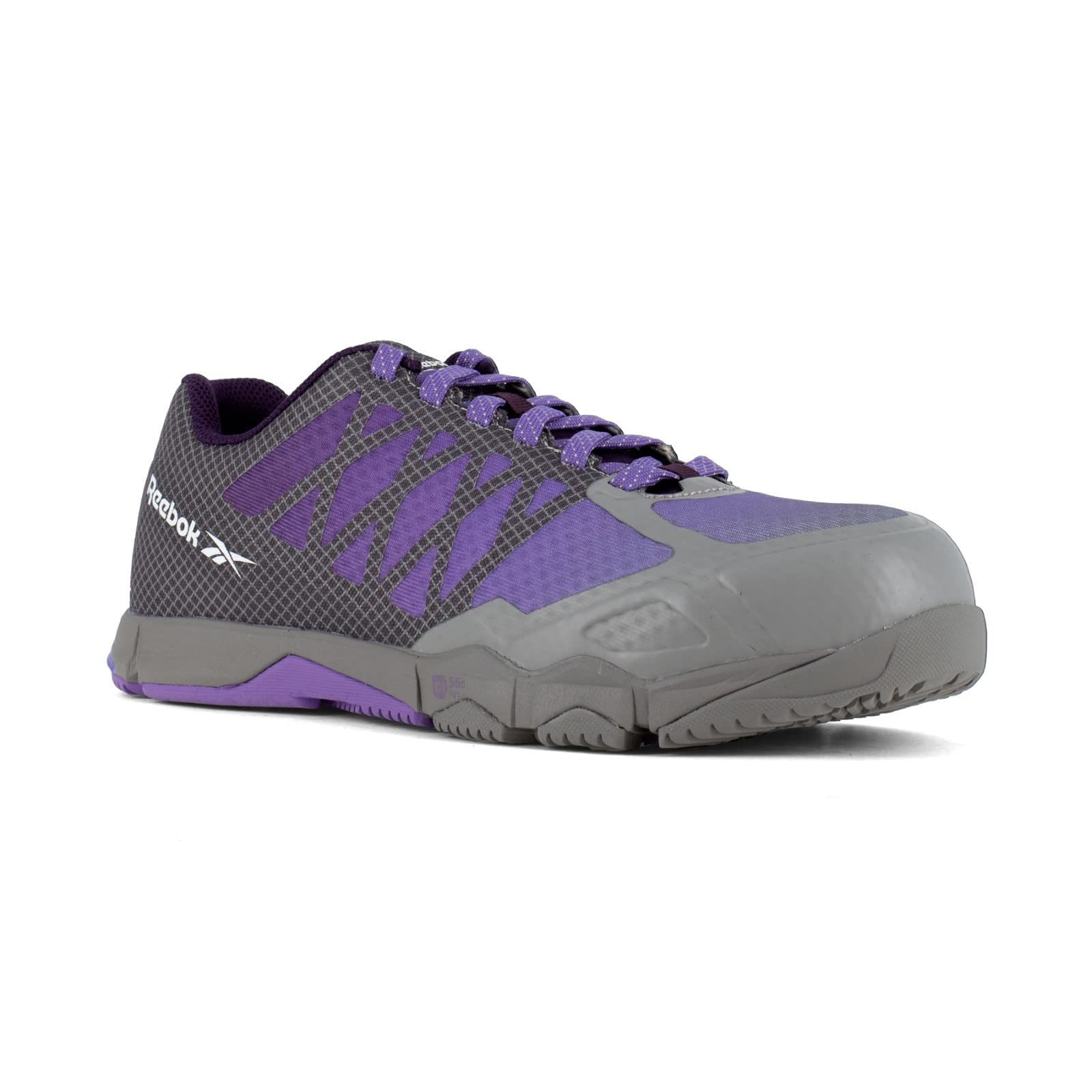 Reebok Women's RB451 Arion Work Safety Toe Athletic Shoes - Grey/Mauve - Industrial & Construction Safety Shoes for Women - Lightweight & Comfortable for Long Shifts, Warehouse, Factory Work