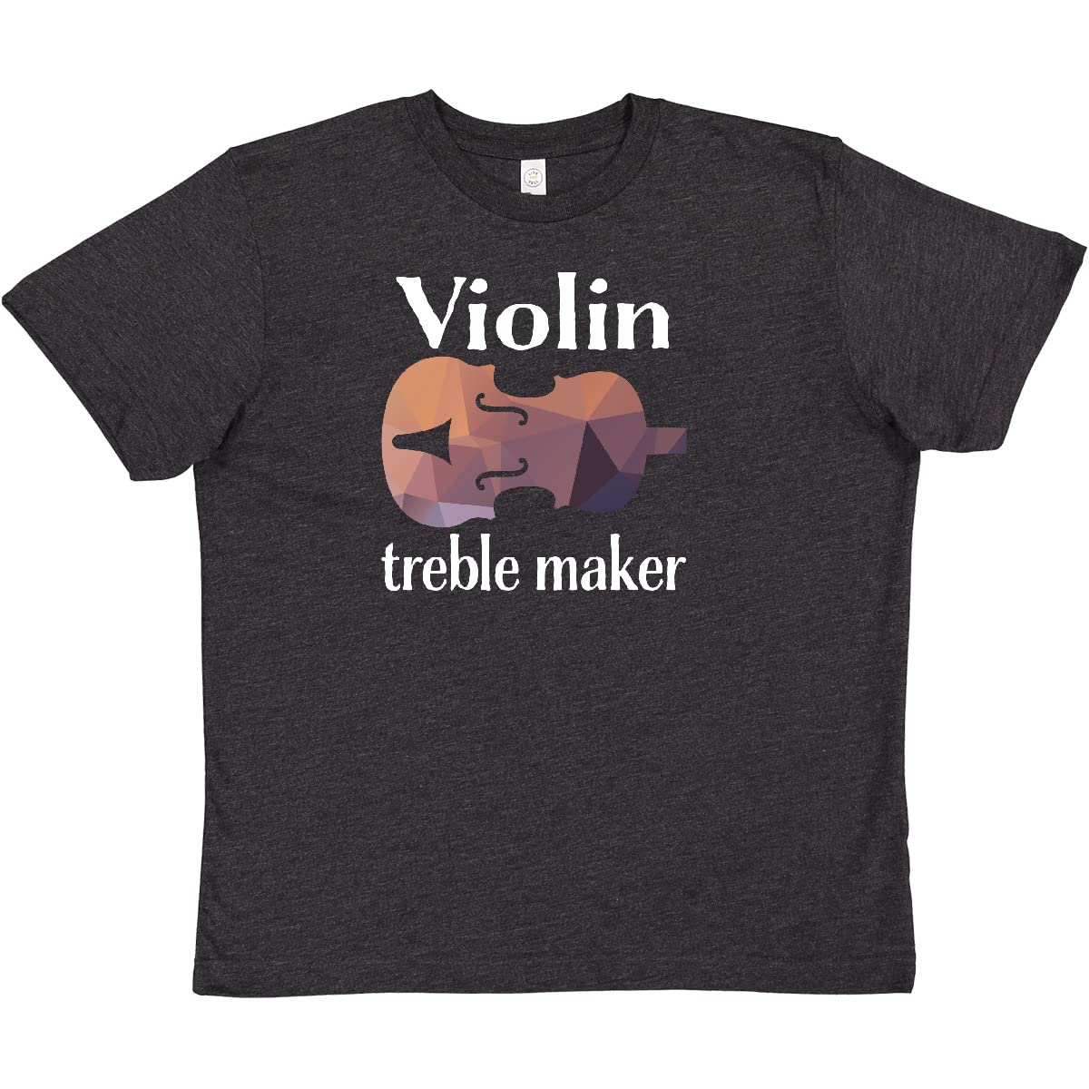 Inktastic Funny Violinist Music Youth T-Shirt - Violin Treble Maker Graphic Tee for Musicians & Music Lovers | Perfect Gift for Violin Players, Orchestra Members & Music Students