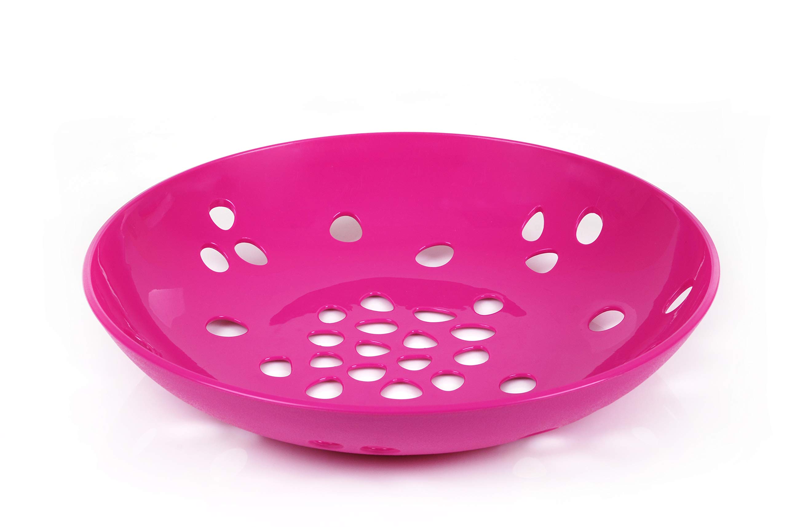 Mintra Home Curly Collection Fuchsia Fruit Tray - 1 Pack - Elegant Serving Dish for Parties, Dining & Home Decor