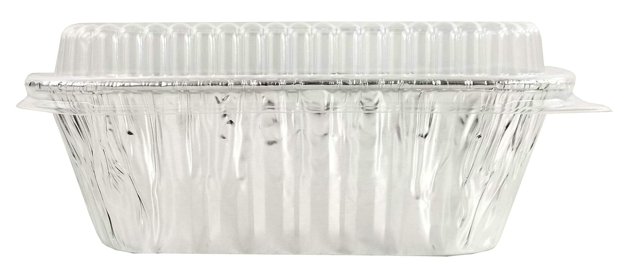 Handi-Foil 1 lb. Aluminum Foil Mini Loaf Pans with Clear Dome Lids - 6 Pack | Perfect for Baking Homemade Bread, Cakes & Desserts | Great for Meal Prep, Parties & Gifting
