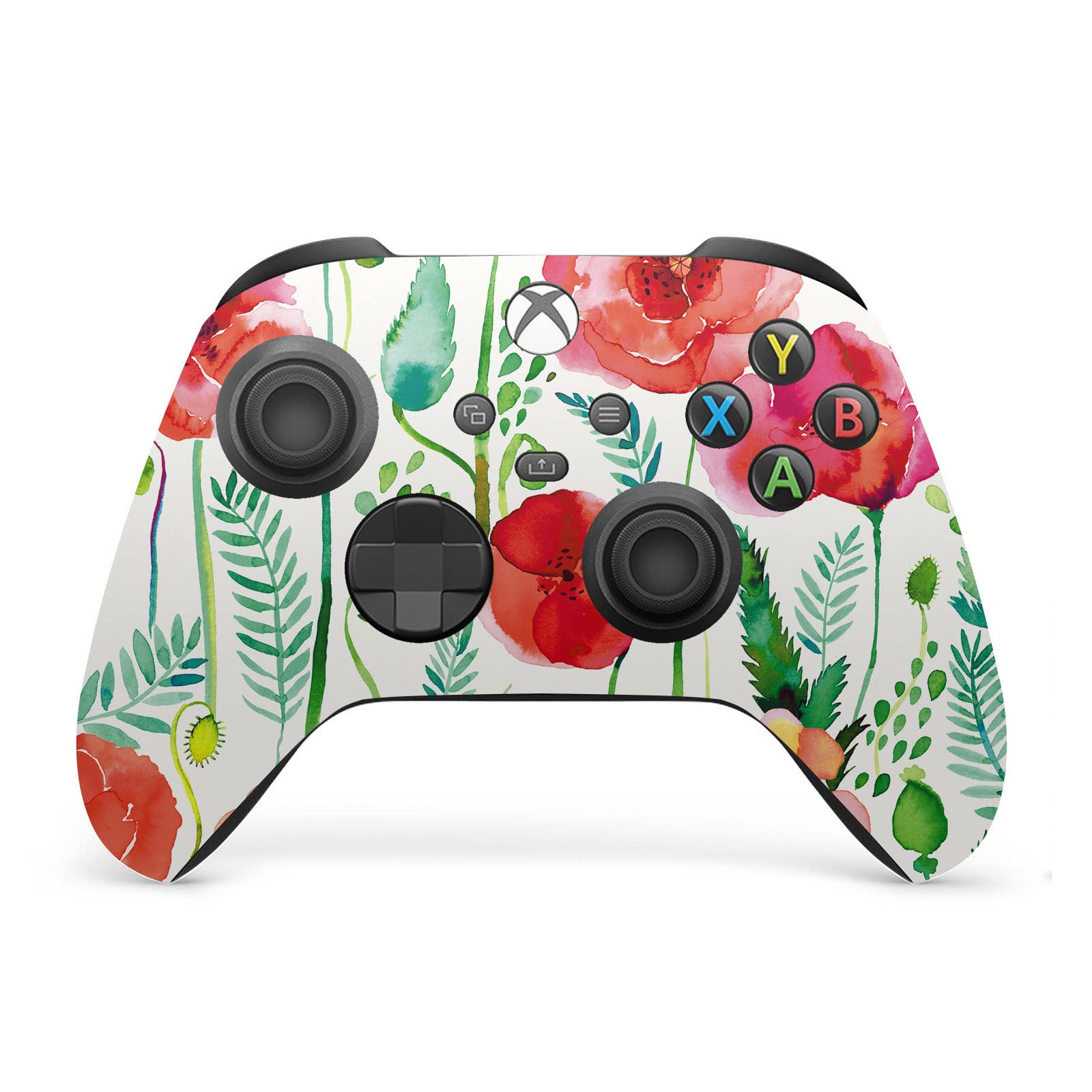 Officially Licensed Ninola Red Flower Vinyl Sticker Skin Decal for Xbox Series X Console & Controller Bundle - Gaming Accessories for Customization & Protection