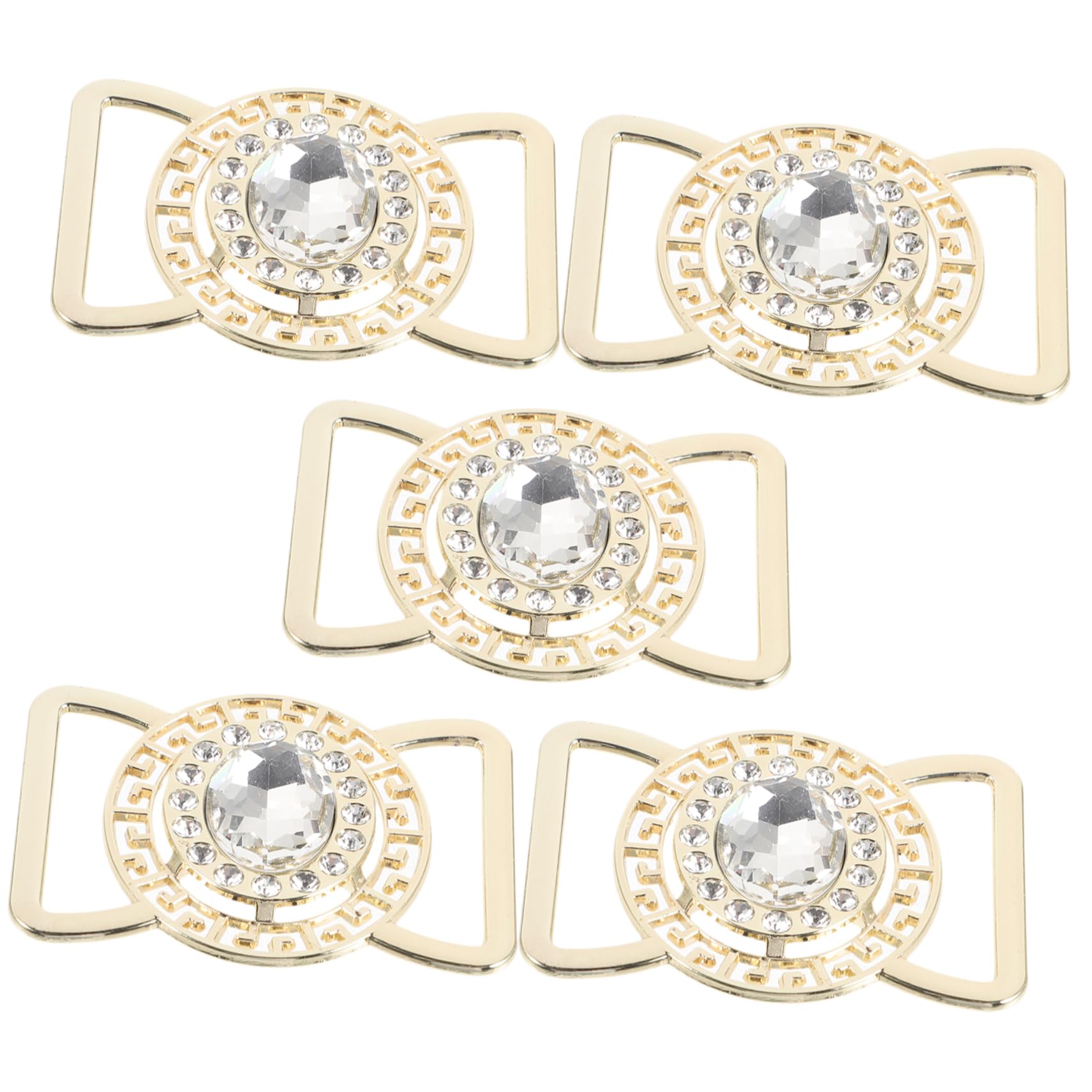 5pcs Rhinestone Dress Accessories for Women - Sparkling Belt Buckles & Suit Decorations | Perfect for Evening Gowns, Prom Dresses & Formal Attire