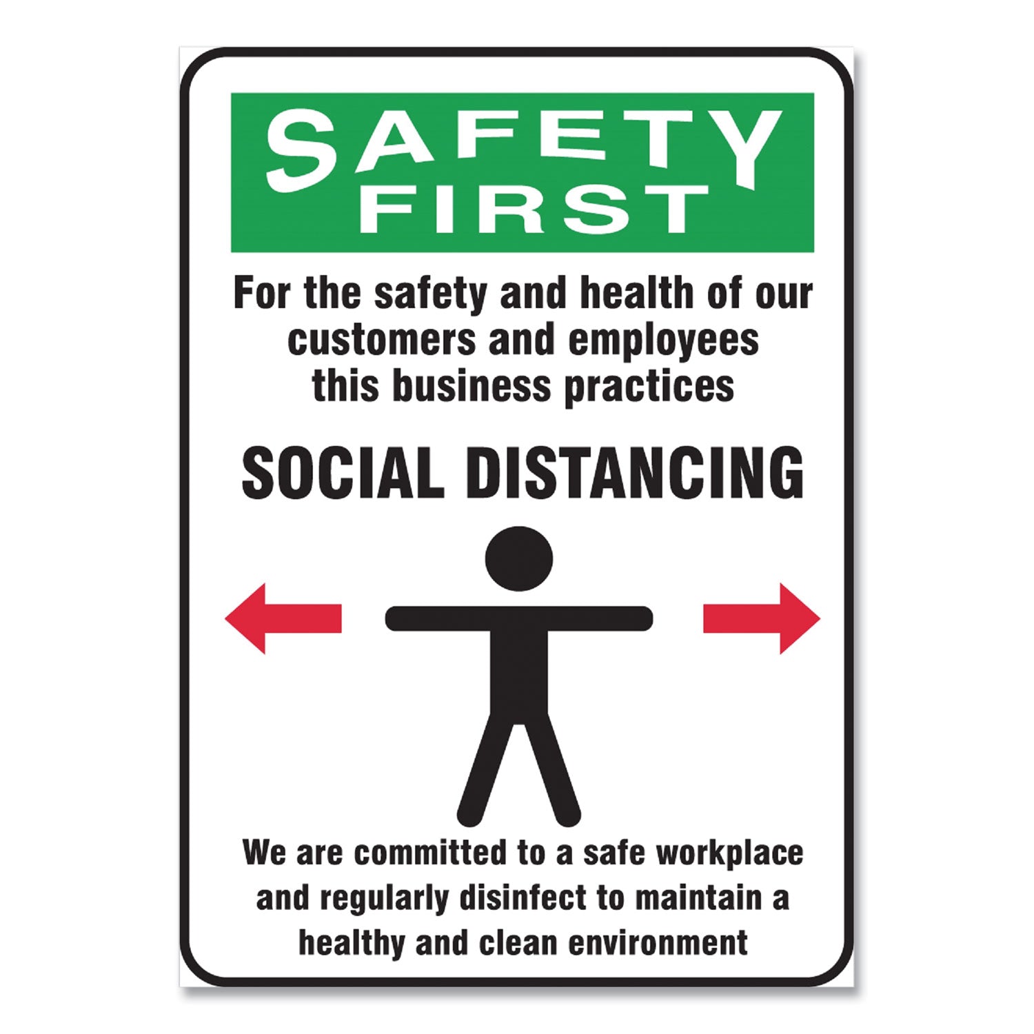 Accuform® Social Distance Signs - 10