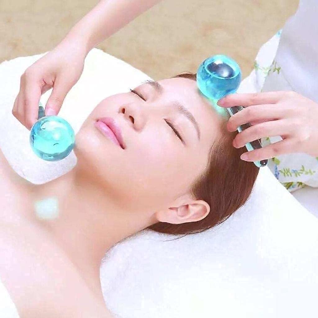 Dreamshop Ice Roller for Face - Cooling Facial Massager with Ice Globes, Smart Cool Face Roller Ball for Puffiness & Dark Circles - Anti-Aging Massage Tool for Neck & Eye Area - Perfect for Morning Routine & Post-Workout Skin Care