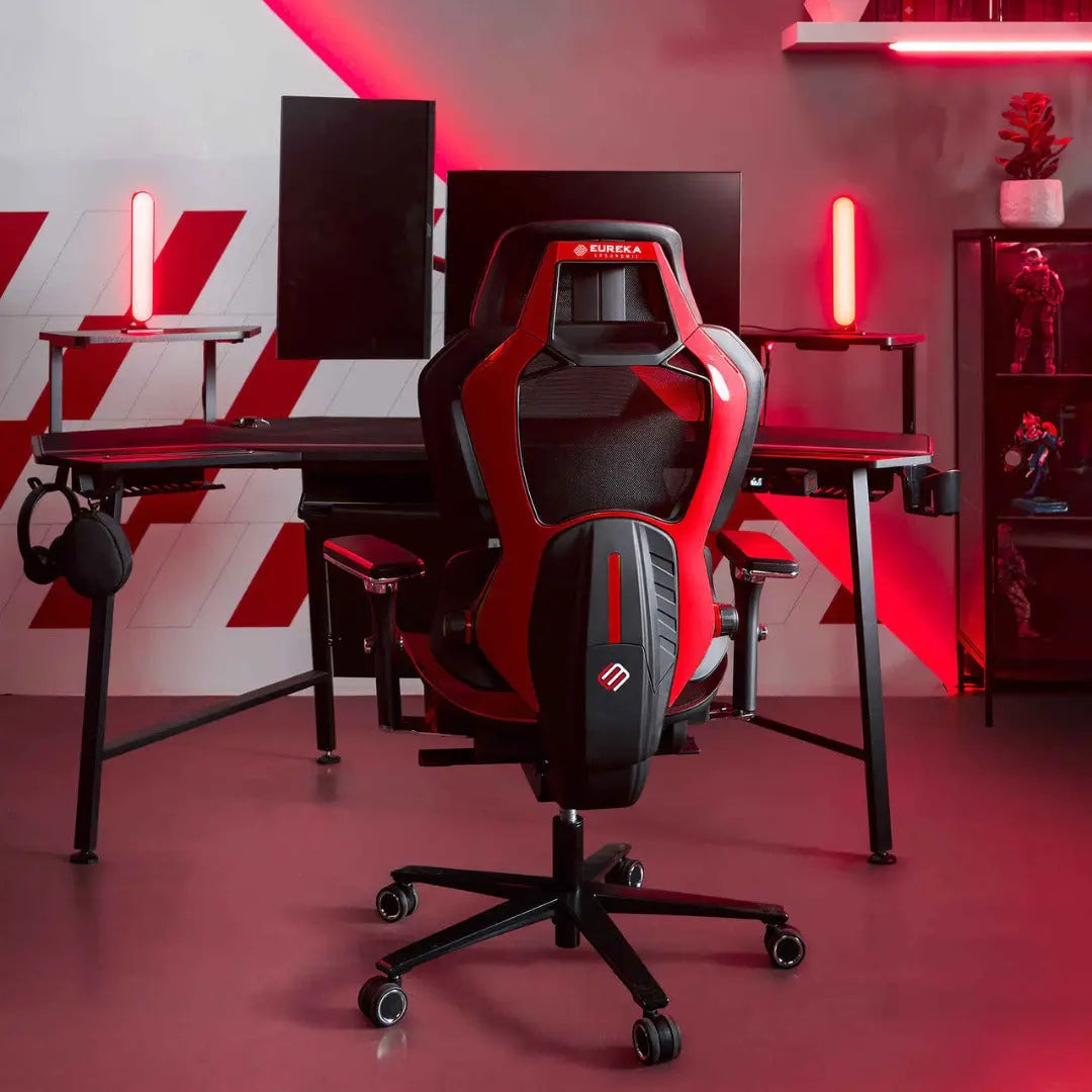 Typhon Hybrid Ergonomic Gaming Chair - Adjustable Lumbar Support & Headrest for PC, Office & Console Gaming - Comfortable Racing Style Chair for Long Hours of Work or Play