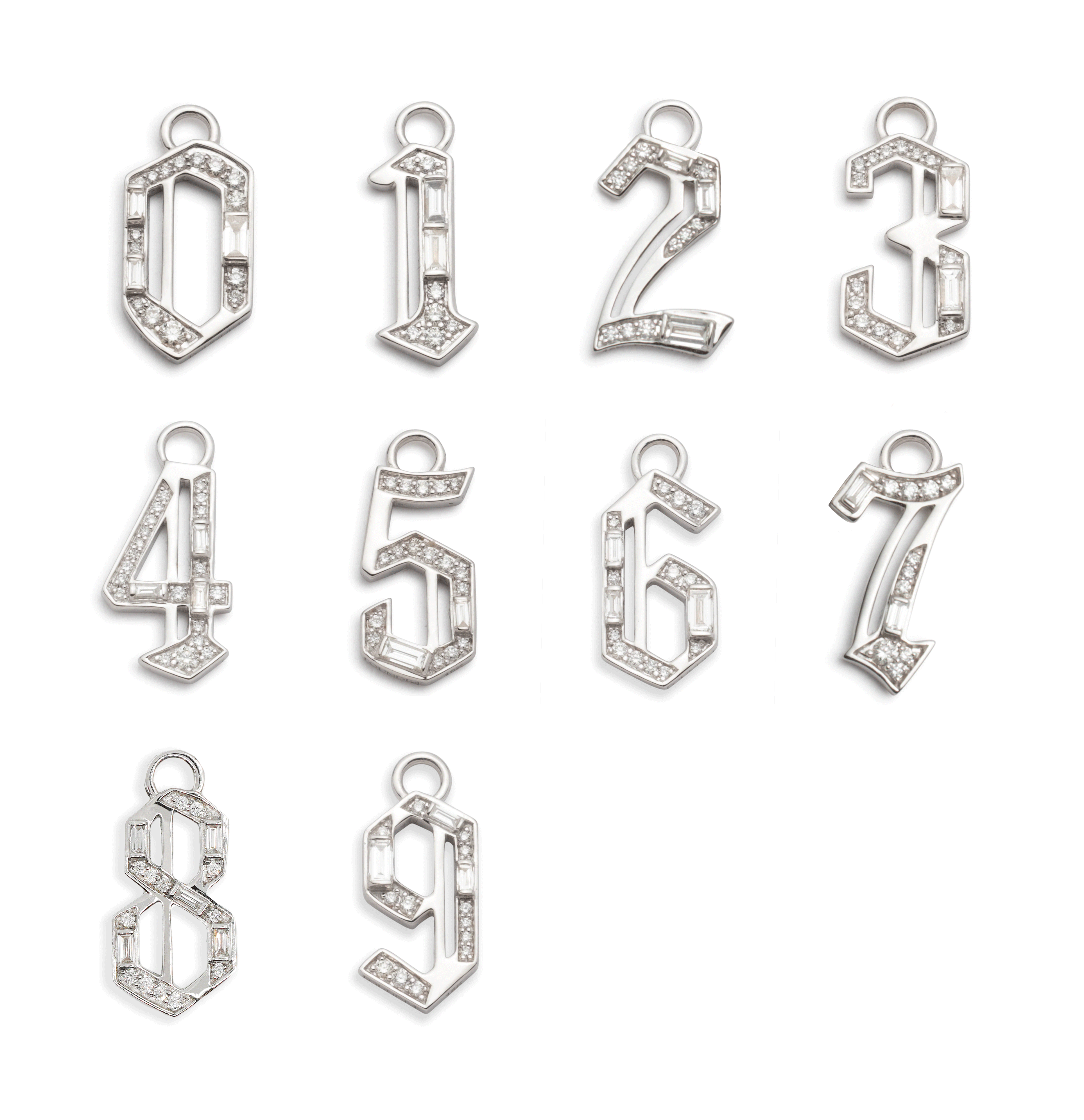 Personalized Diamond Initials & Numbers Pendant Necklace - Custom Nameplate Jewelry for Women & Men - Perfect for Anniversaries, Birthdays & Special Occasions