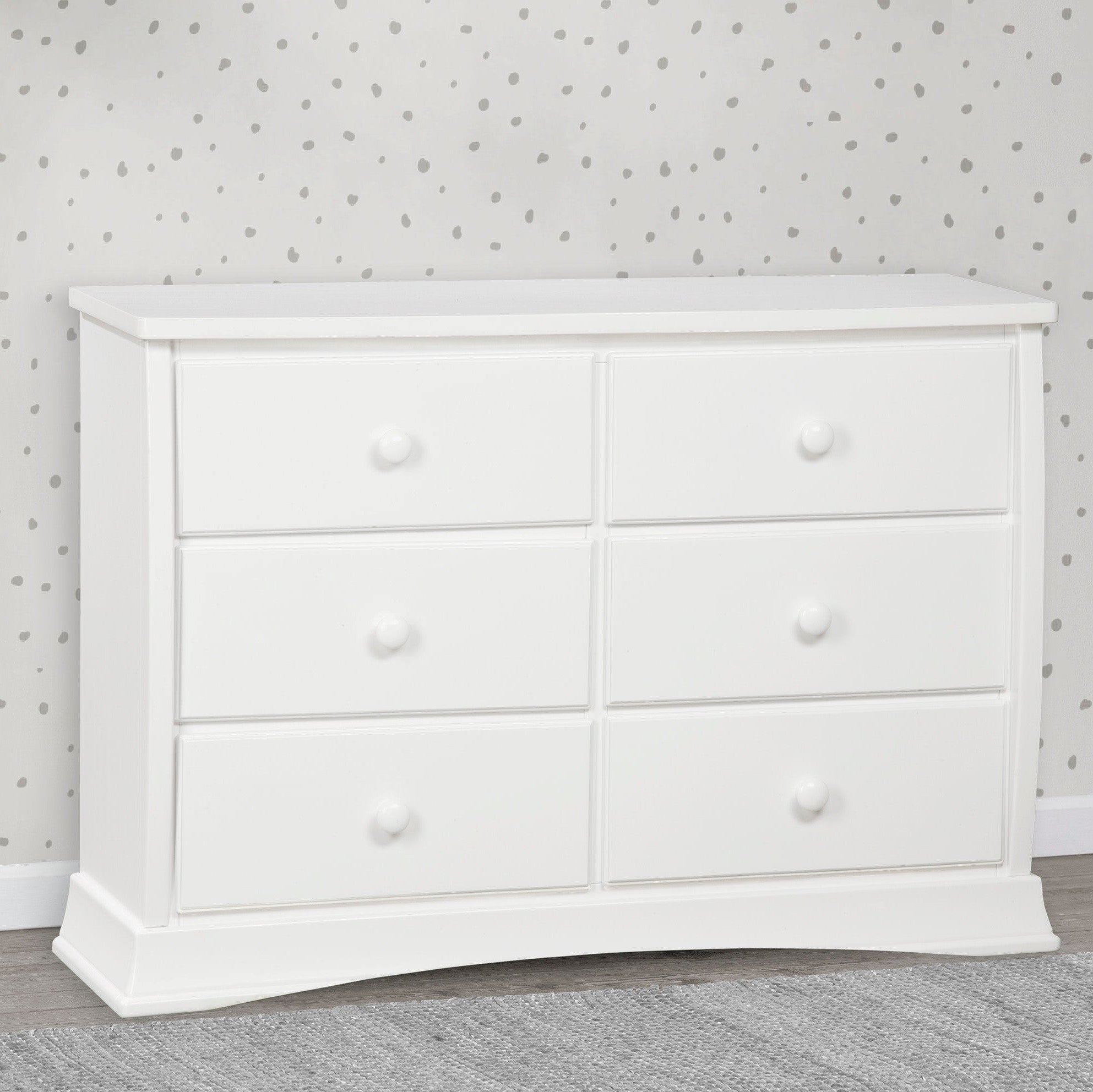 Stylish Bentley 6-Drawer Wooden Dresser for Bedroom - Modern Storage Chest with Smooth Gliding Drawers | Perfect for Master Bedroom, Guest Room & Nursery Organization