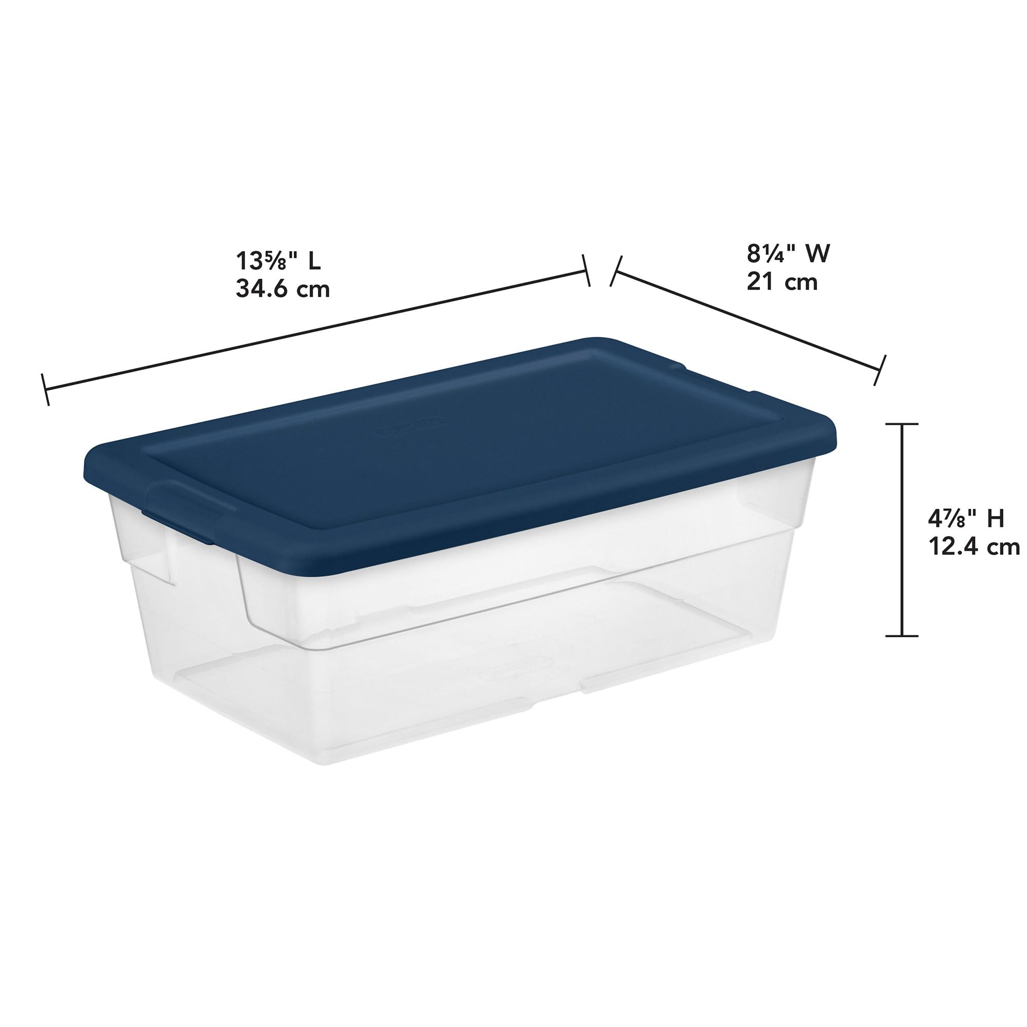 Sterilite 6 Quart Stackable Plastic Storage Bins with Lids and Handles - 10 Pack for Home, Office, Closet & Garage Organization - Space Saving & Durable Storage Containers for Efficient Household Storage
