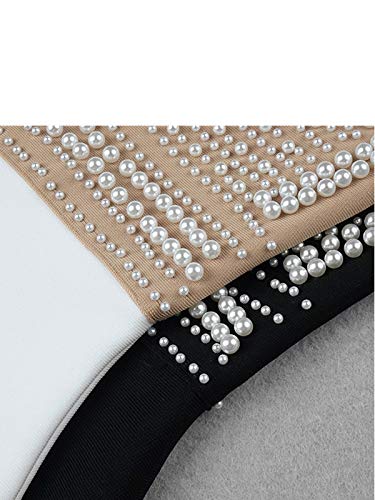 Elegant Beaded Halter Wedding Guest Dress | Formal Evening Gowns for Women | Bandage Bodycon Party Dress | Perfect for Celebrity Events, Club Nights & Special Occasions