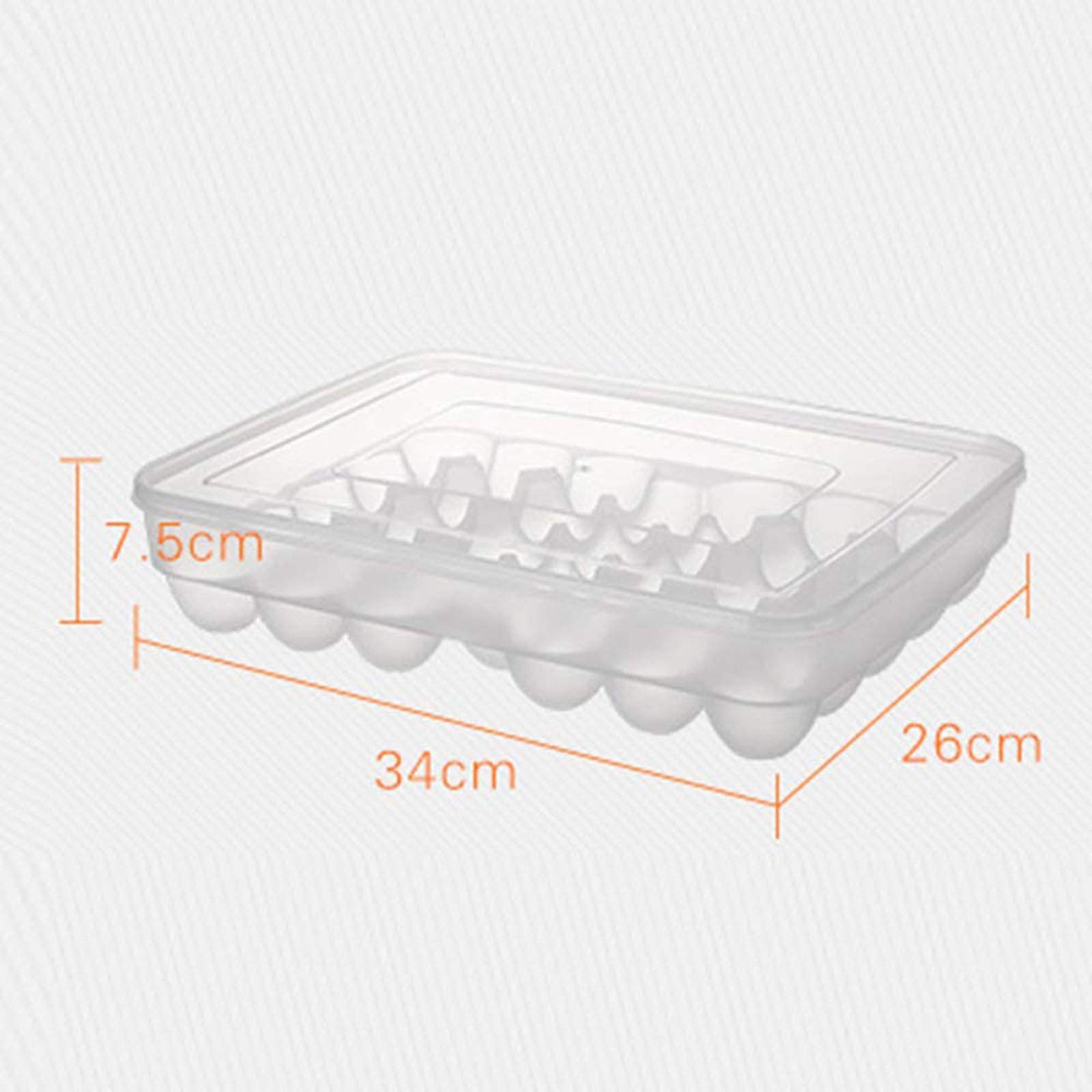 34 Grid Large Capacity Egg Storage Box - 2 Pack Egg Holder Tray for Refrigerator, Fresh Food Container & Organizer - Perfect for Kitchen, Pantry, and Refrigerator Organization