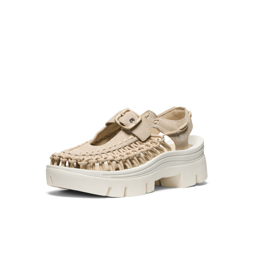 Unisex UNEEK PLT Mary Jane Sneakers - Comfortable Casual Shoes for Women & Men | Safari/Star White | Perfect for Walking, Work & Everyday Wear