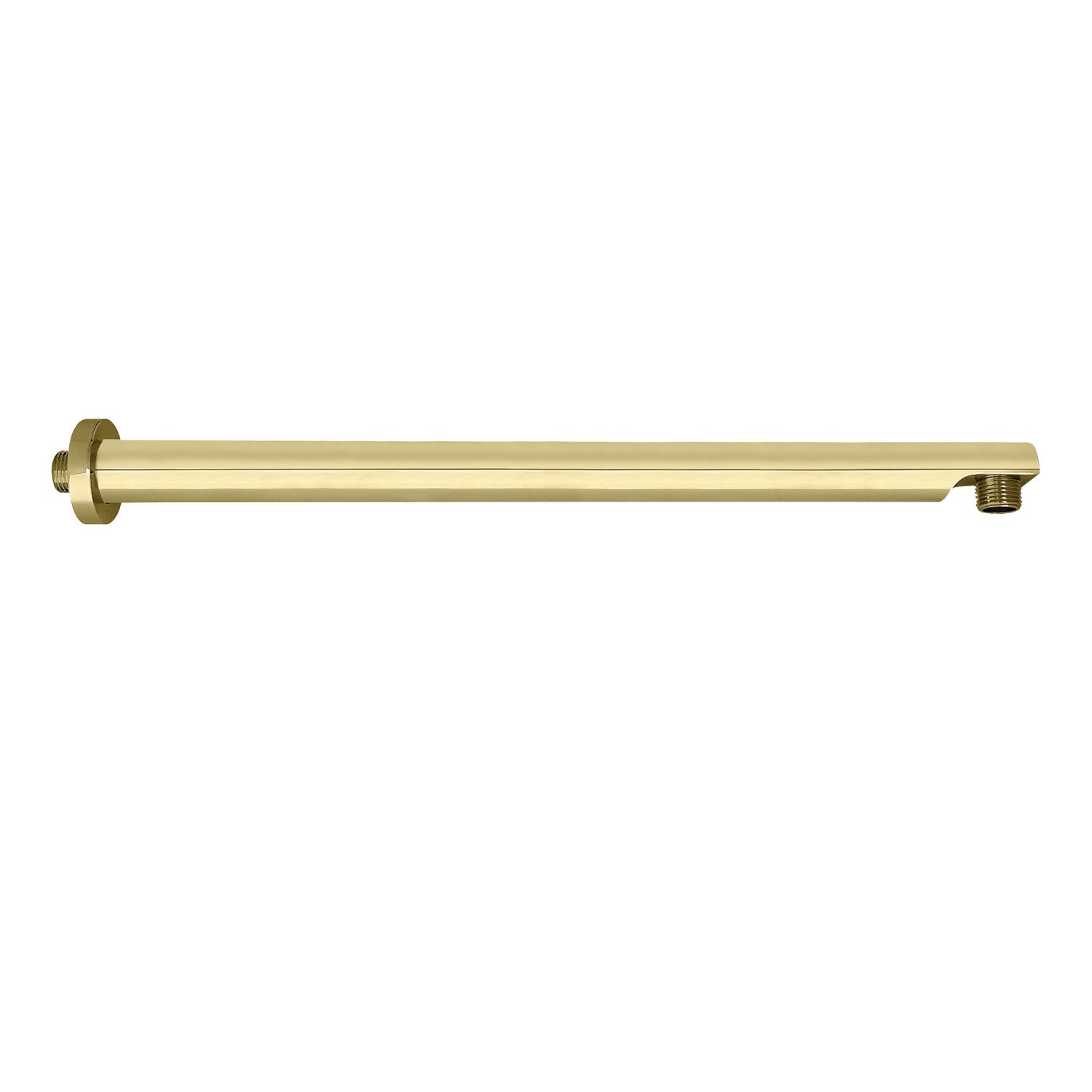 AquaElements K8119E2 18.9 Inch Rain Drop Shower Arm with Flange - Polished Brass Finish for Modern Bathroom & Spa Experience