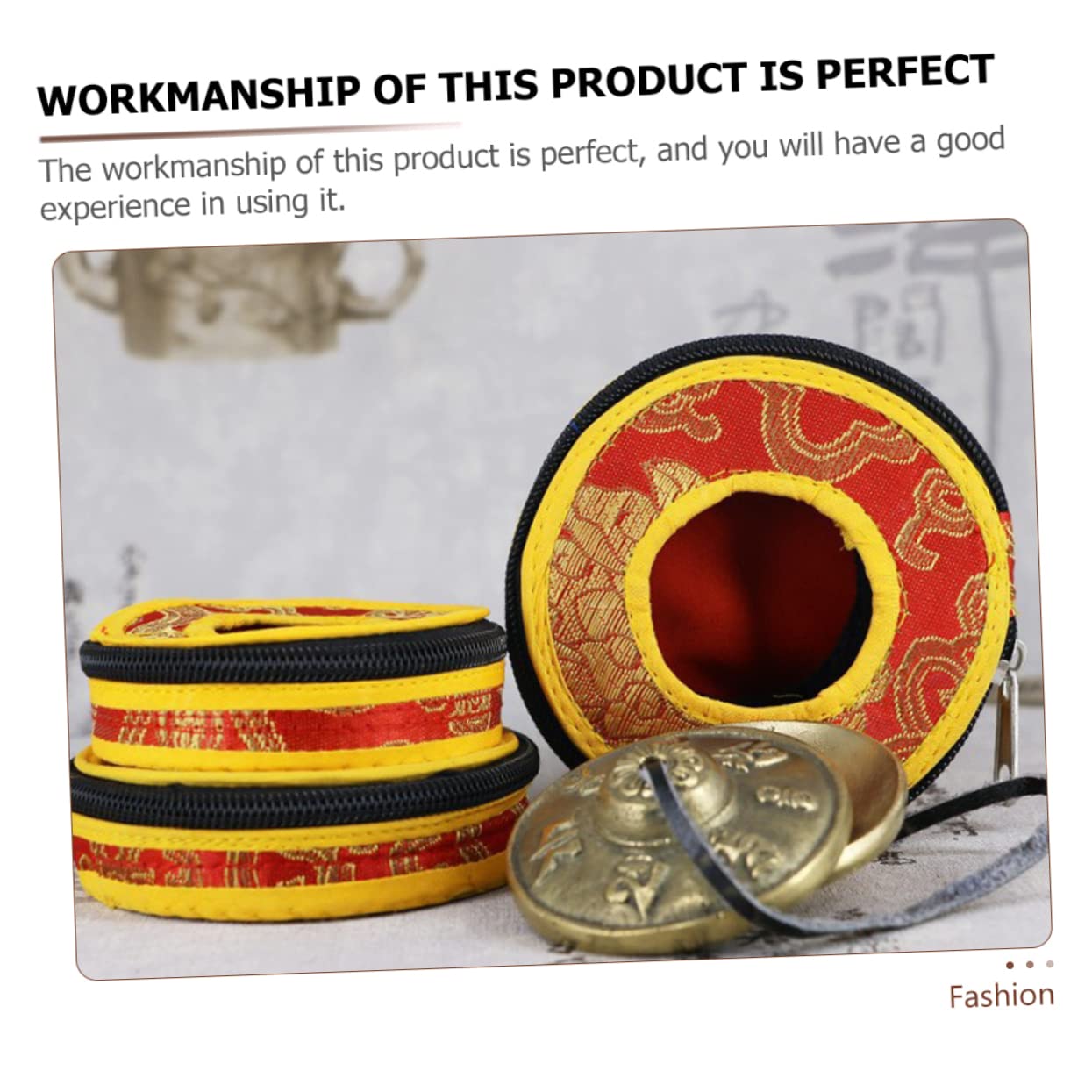 Alasum Buddhist Singing Bowl Storage Box - Meditation Bell Case with Secure Fit & Elegant Craftsmanship - Random Color - Perfect for Zen Meditation, Yoga Accessories & Spiritual Gift Giving