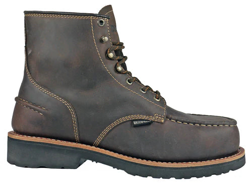 Monte Dark Brown Composite Toe Work Boots - Lightweight Safety Shoes for Men & Women - Perfect for Construction, Warehouse & Outdoor Work