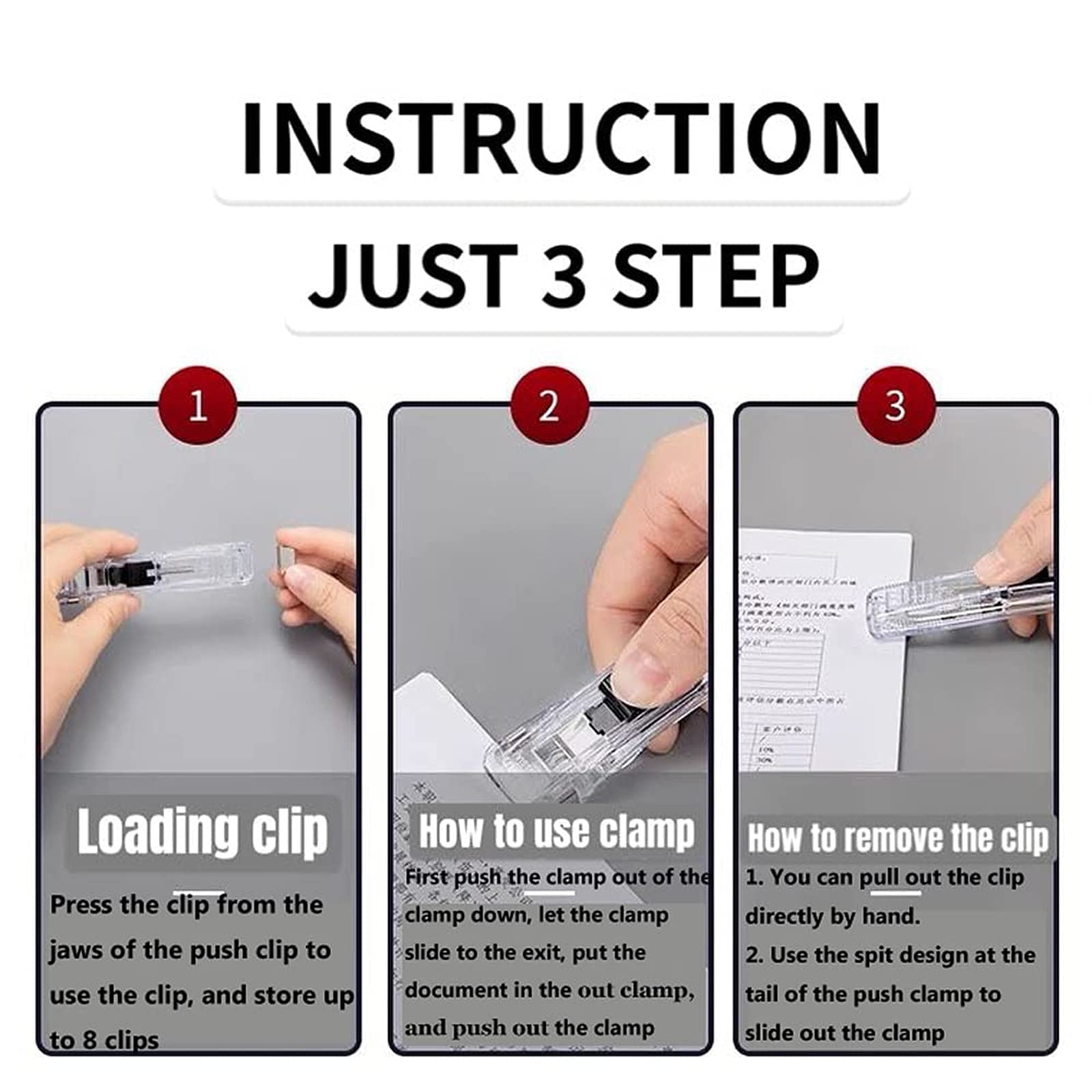 Small Desk Stapler Set with 120 Reusable Staples - Compact Push Stapler for Office, School & College Supplies - Perfect for Paperwork, Documents & Bag Sealing