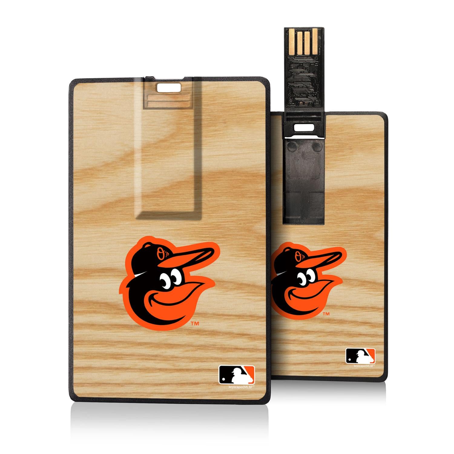 Baltimore Orioles Wood Bat USB Flash Drive 32GB - Credit Card Size Portable Storage for Fans, Office, School & Travel