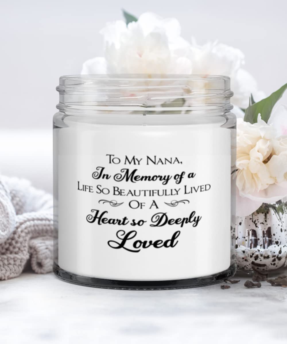 Nana Candle - Vanilla Scented Soy Candle for Relaxation, Unique Birthday Gift in Memory of a Beautiful Life | Perfect for Meditation, Home Decor & Memorial Tributes