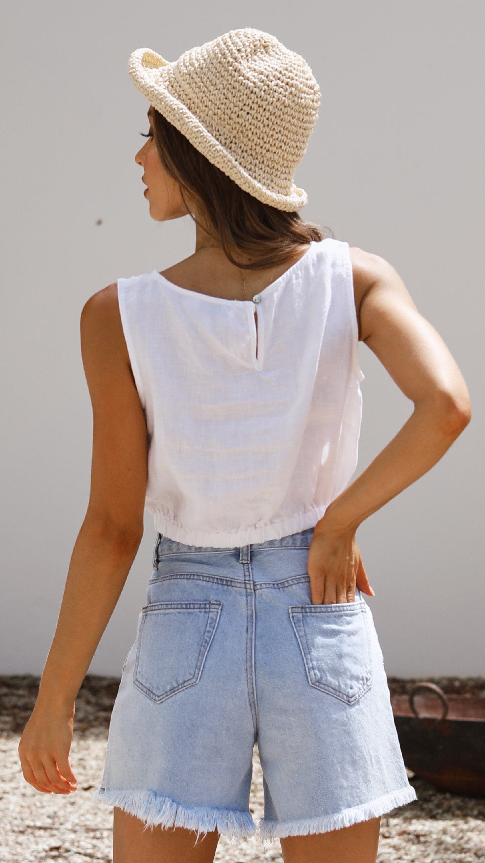 Aimee Women's Linen Blouse - Soft Breathable White Shirt for Summer, Casual Wear & Office Outfits