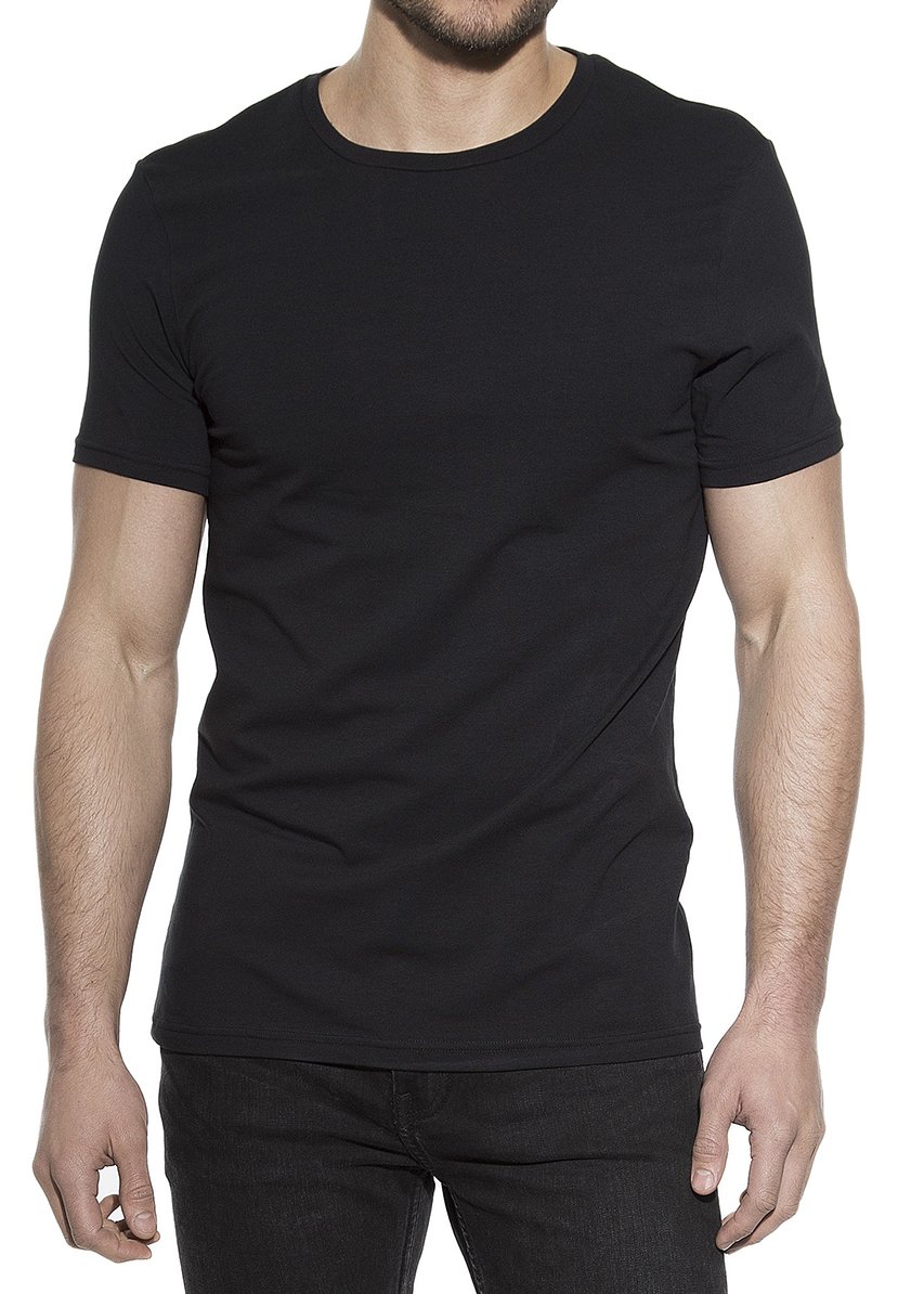 Premium Cotton Crew-Neck T-Shirt for Men - Black (Medium) | Comfortable Everyday Wear & Casual Outfits | Perfect for Work, Gym & Weekend Relaxation