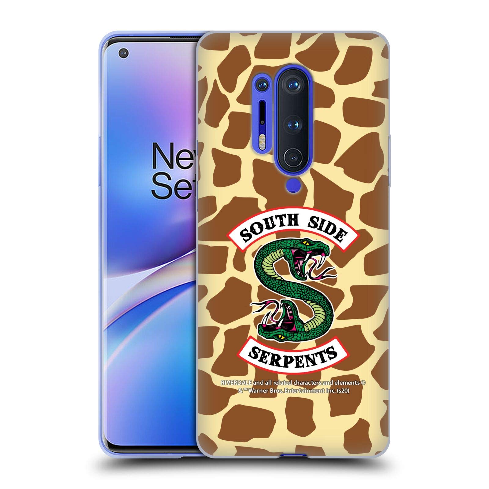 Head Case Designs Officially Licensed Riverdale Giraffe Logo South Side Serpents Soft Gel Case for OnePlus 8 Pro 5G - Durable Protection for Daily Use & Travel
