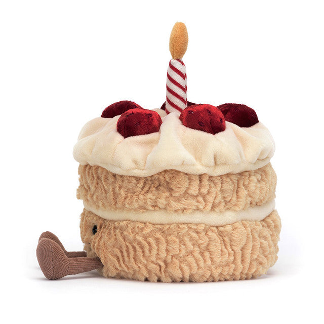 Amuseables Birthday Cake Plush Toy - Cute & Soft Stuffed Cake for Birthdays, Parties & Gifts | Perfect for Celebrations, Decorations & Surprise Gifts