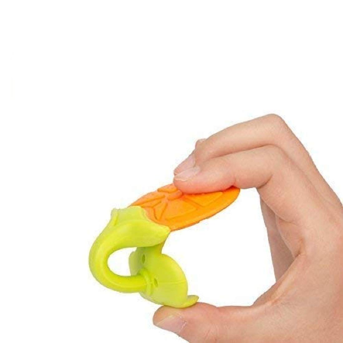 Gilli Shopee Silicone Fruit-Shaped Baby Teether - BPA Free, Combo Pack of 2 (Multi-7) - Safe for Infants 3-12 Months - Perfect for Soothing Sore Gums During Teething & On-the-Go Comfort