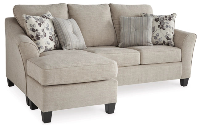 Abney Sofa Chaise - Modern Sectional Couch with Chaise Lounge for Living Room, Reversible Design, Comfortable Fabric Upholstery - Perfect for Small Spaces, Apartments, and Family Gatherings