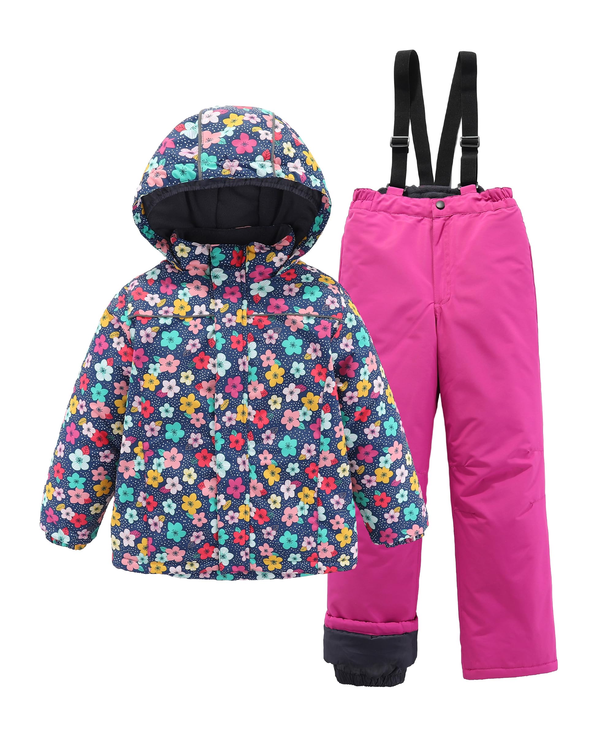 **M2C Boys & Girls 2-Piece Winter Snowsuit - Thickened Ski Jacket & Pants Set, Warm Waterproof Snowwear for Kids Outdoor Skiing & Snow Play**