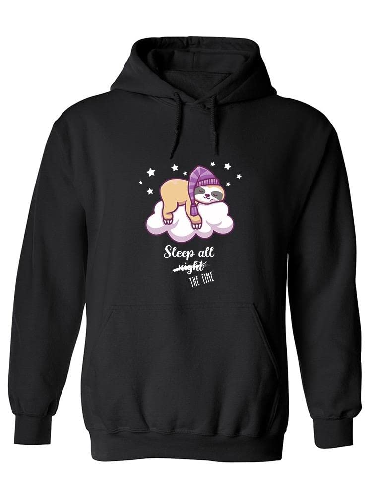 Smartprints Sleep All The Time Hoodie for Women - Cozy Oversized Pullover Sweatshirt | Perfect for Lounging, Travel & Casual Wear | SPIdeals Designs