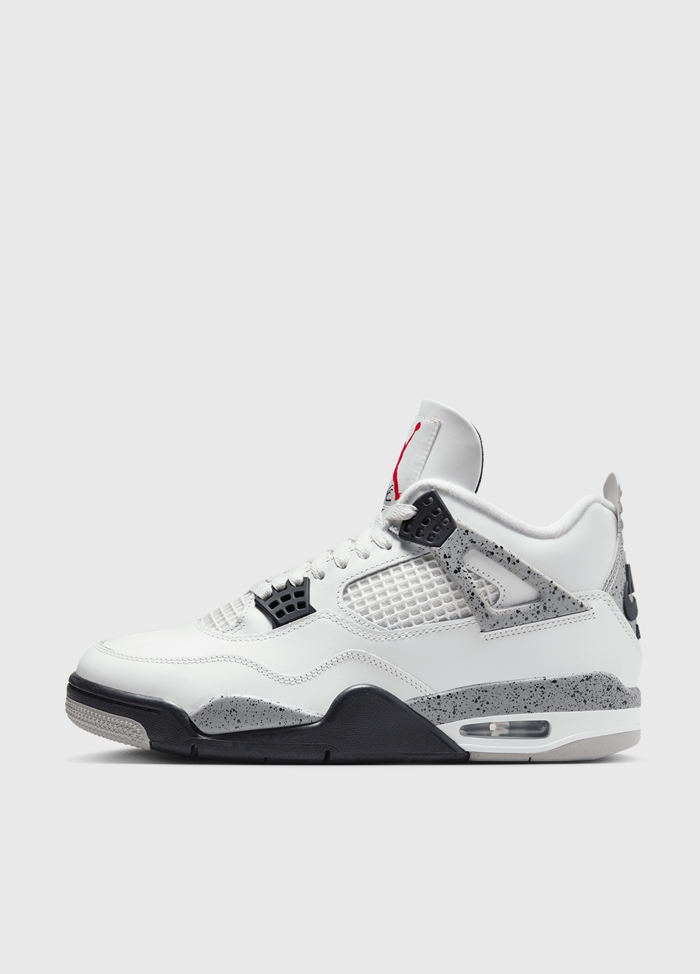 Air Jordan 4 Retro 'White Cement' Basketball Shoes - Men's High-Top Sneakers for Casual Wear & Street Fashion