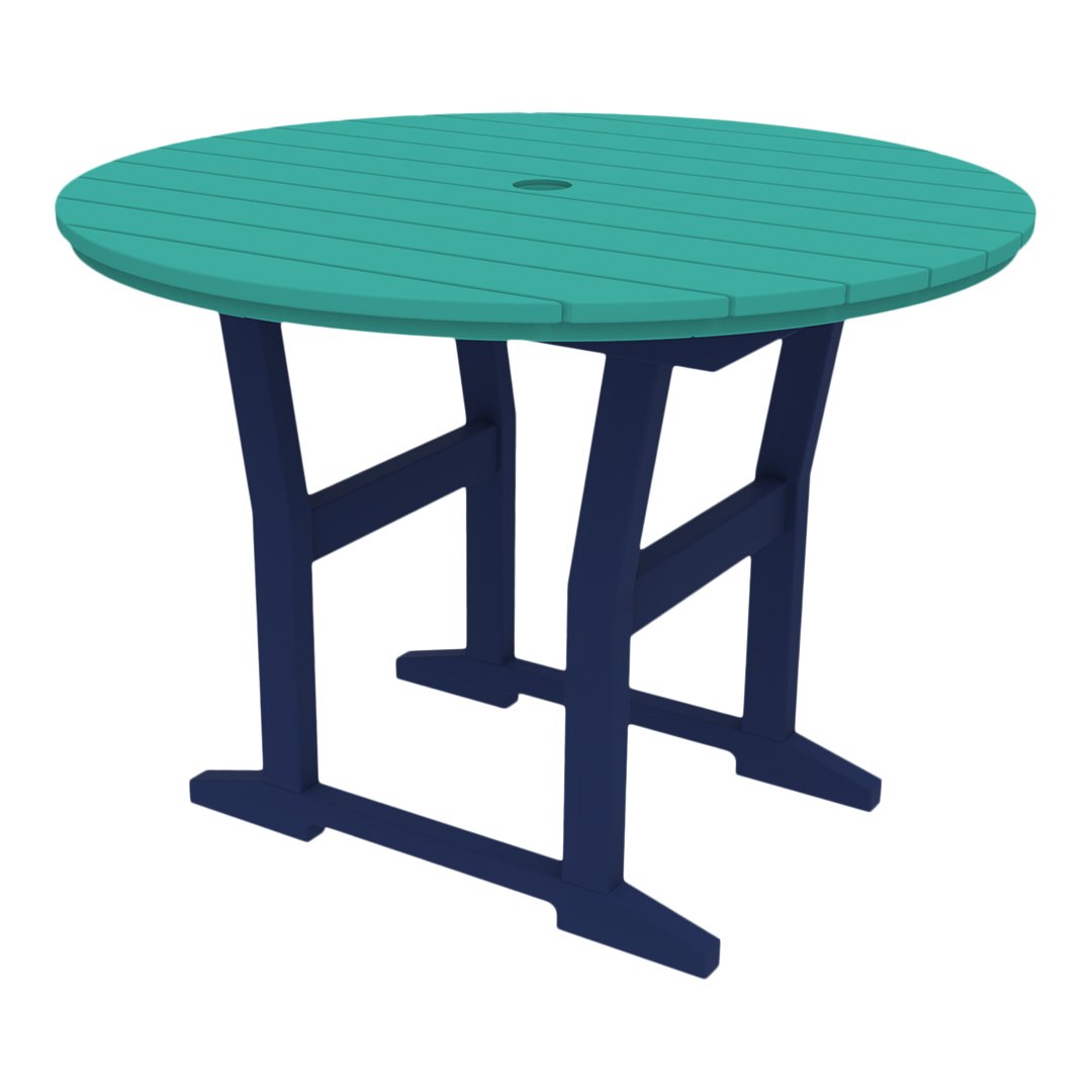 Coastline Cafe Round Dining Table - 36 Inch Modern Kitchen Table for Small Spaces, Breakfast Nook & Apartment - Perfect for Coffee Shops, Restaurants & Home Decor