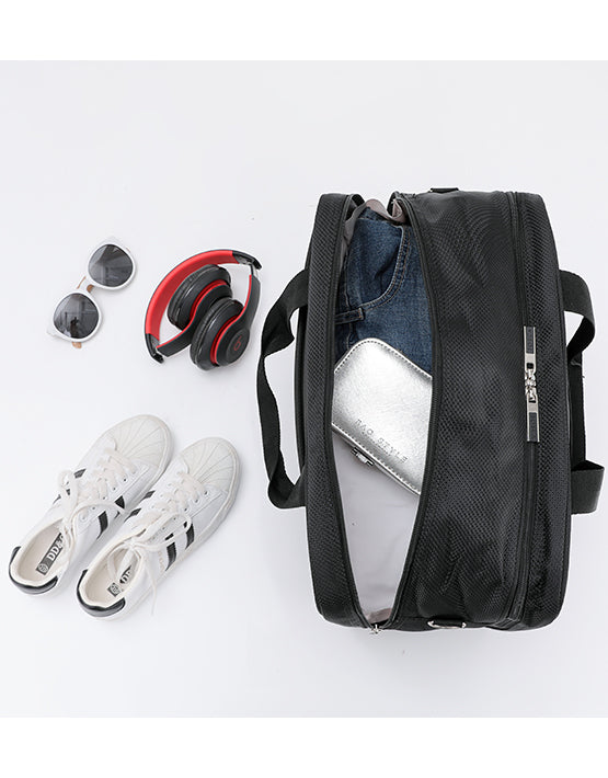 Tosca TCA720 Vega 40cm Black Tote Bag - Stylish Carry-On Cabin Luggage for Travel & Business Trips