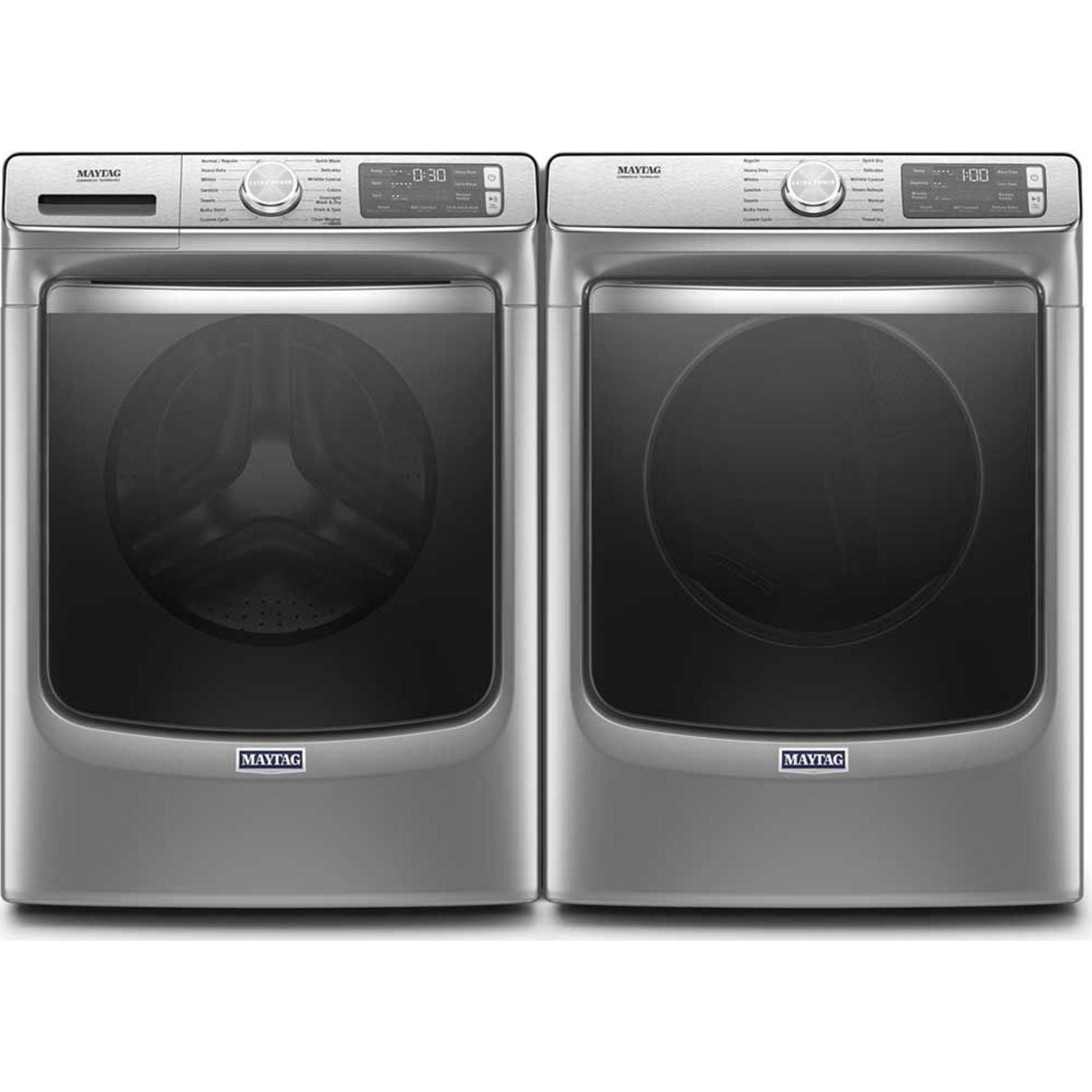 Maytag Front Load Washer and Dryer Pair (MAY1465625K) - Slate Gray - Energy Efficient Laundry Set for Home & Apartment Use