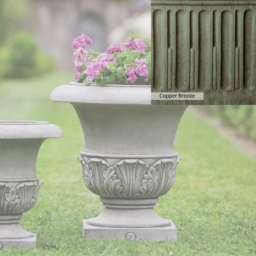 Campania International Williamsburg Acanthus Large Outdoor Planter - Classic Garden Decor for Patio, Porch, and Landscape Design