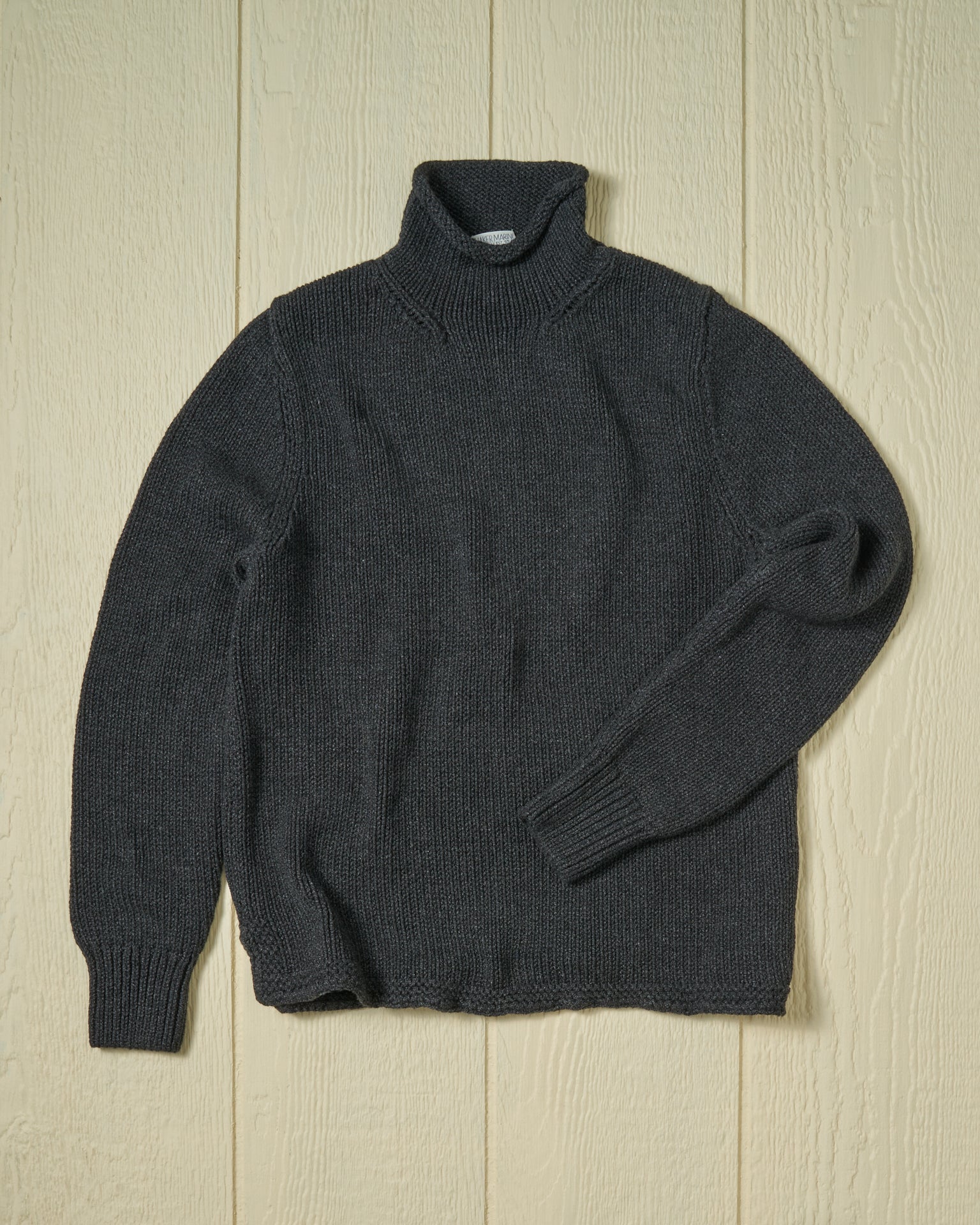 Women's Chunky Knit Fisherman Sweater - Soft Wool Blend Charcoal Gray Pullover for Fall & Winter | Cozy Casual Wear, Layering, Outdoor Activities