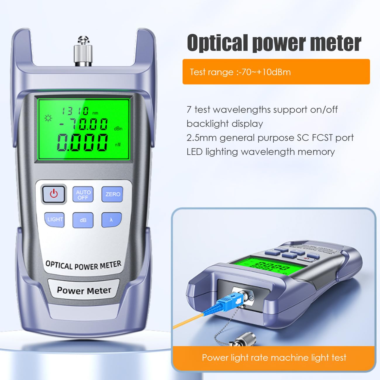 FTTH Fiber Optic Termination Tool Kit - Professional Fiber Optical Cable Cold Connection Kit with FC-6S Cleaver, 10mW Visual Fault Locator & Power Meter for CATV/FTTH Network Installation & Maintenance - Perfect for Telecom Engineers & Home Internet Setup