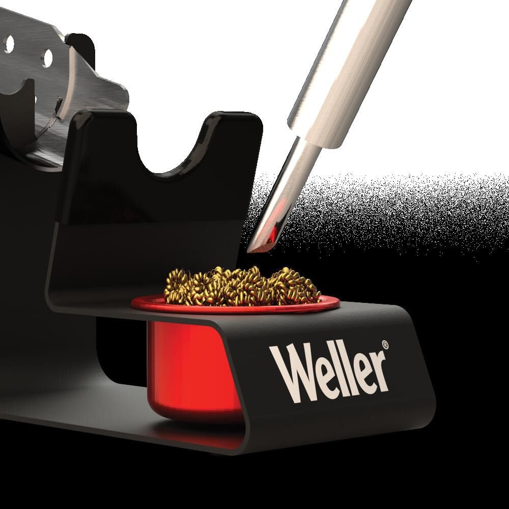 Weller WLACCH1 Soldering Iron Stand with Brass Tip Cleaner - Heat Resistant & Stable Base for Electronics Repair, DIY Projects, and Hobbyists