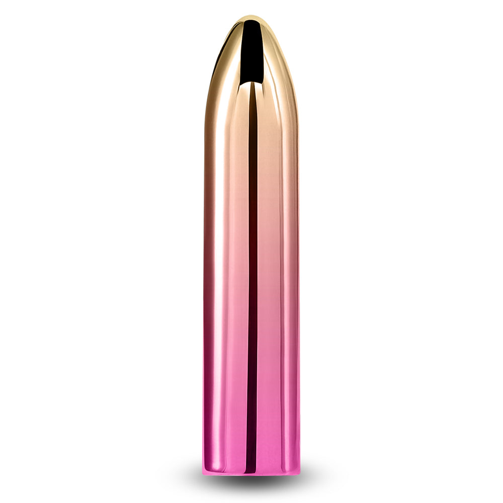 Chroma Rechargeable Tapered Metallic Mini Vibrator - Medium Size Personal Massager for Women, Perfect for Stress Relief & Intimate Moments at Home or Travel