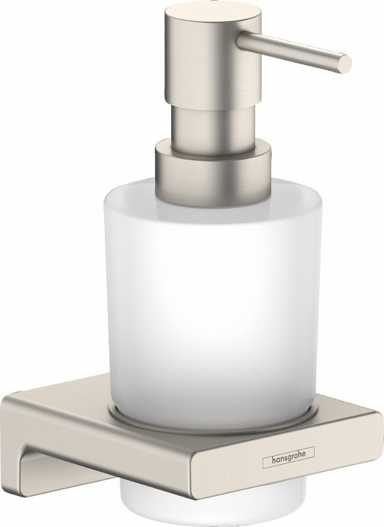 Hansgrohe AddStoris Brushed Nickel Soap Dispenser 41745820 - Modern Touchless Bathroom Faucet for Kitchen & Sink, Perfect for Home, Hotel, and Office Use
