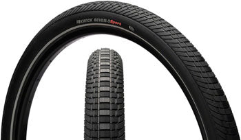 Kenda Kwick Seven.5 Bike Tire - 27.5 x 2.4 Inch Clincher Wire Bead, Black/Reflective, 60 TPI, KS - Perfect for Mountain Biking, Commuting & Trail Riding