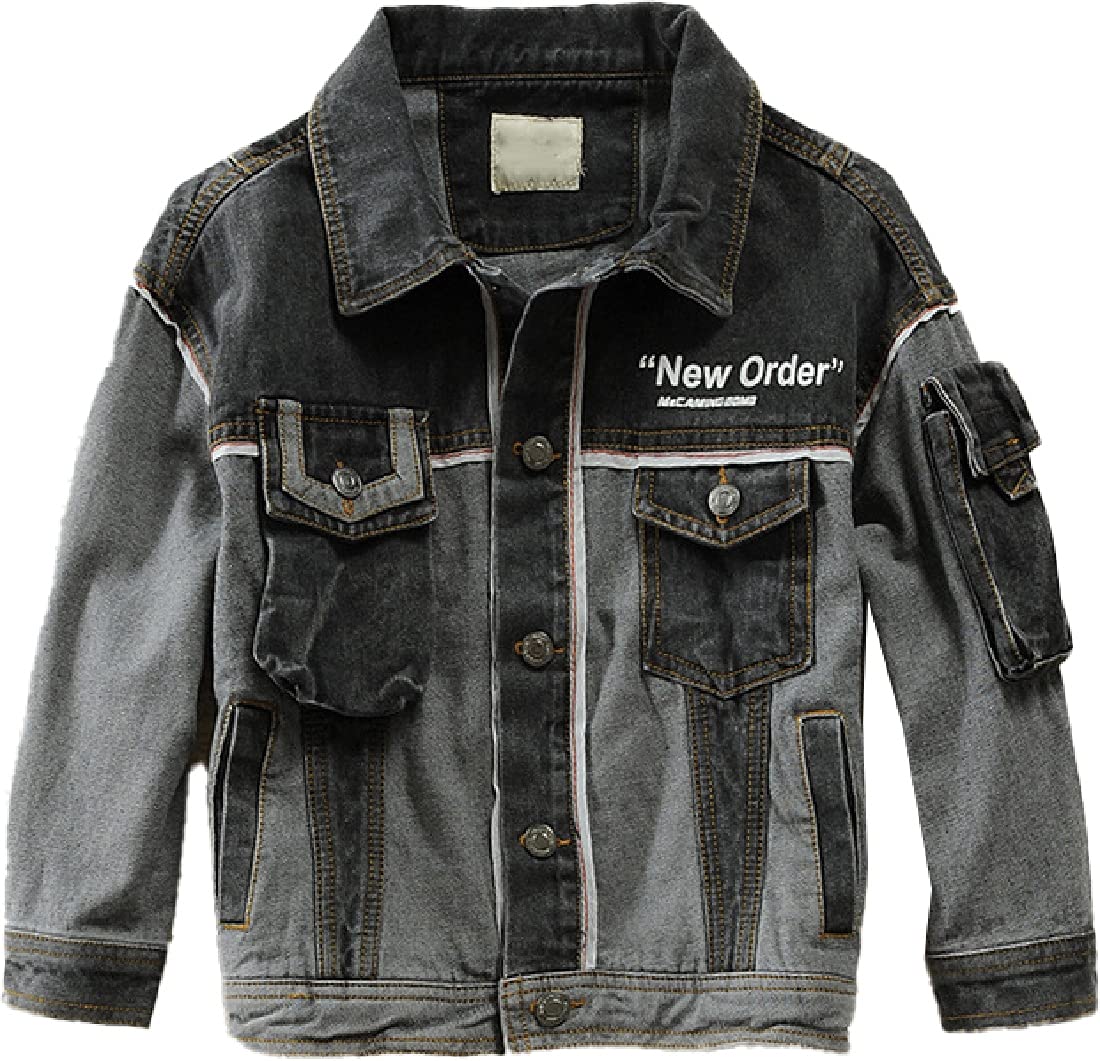 Cromoncent Kids Boys Denim Button Down Jacket - Stylish Outerwear for School & Outdoor Adventures