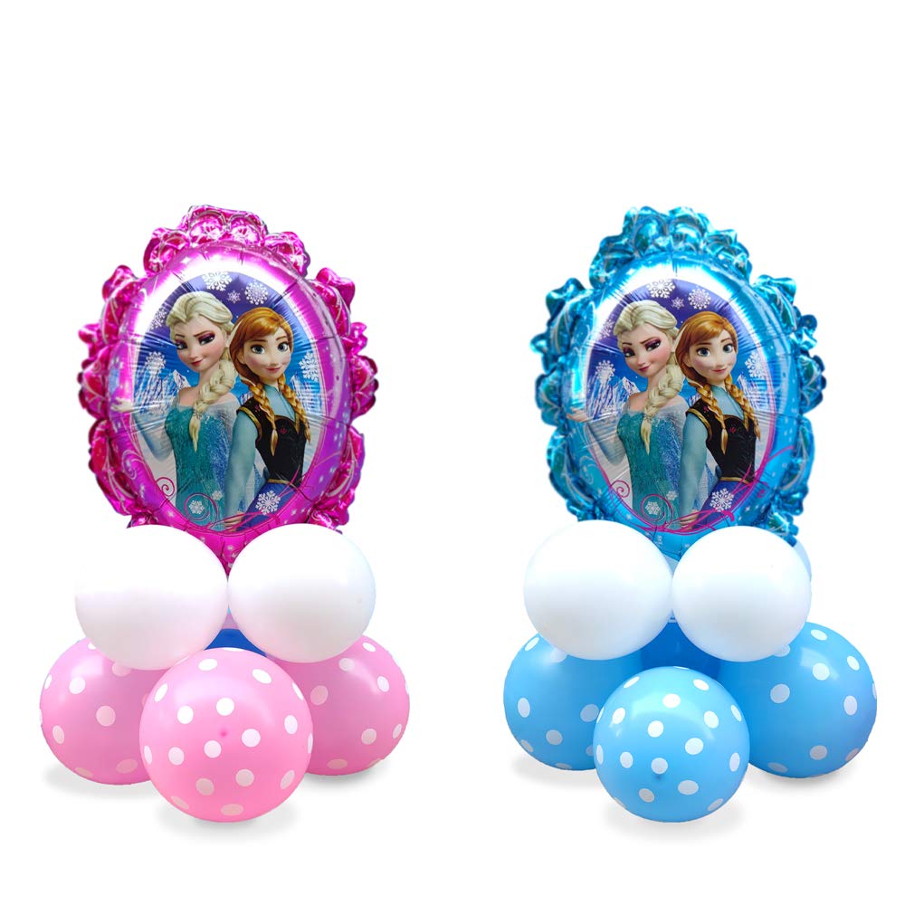 Frozen Honeycomb Balloons Decorations - Elsa & Anna Themed Table Centerpieces for Birthday Party Supplies | Perfect for Disney Frozen Themed Parties, Baby Showers, and Winter Wonderland Events
