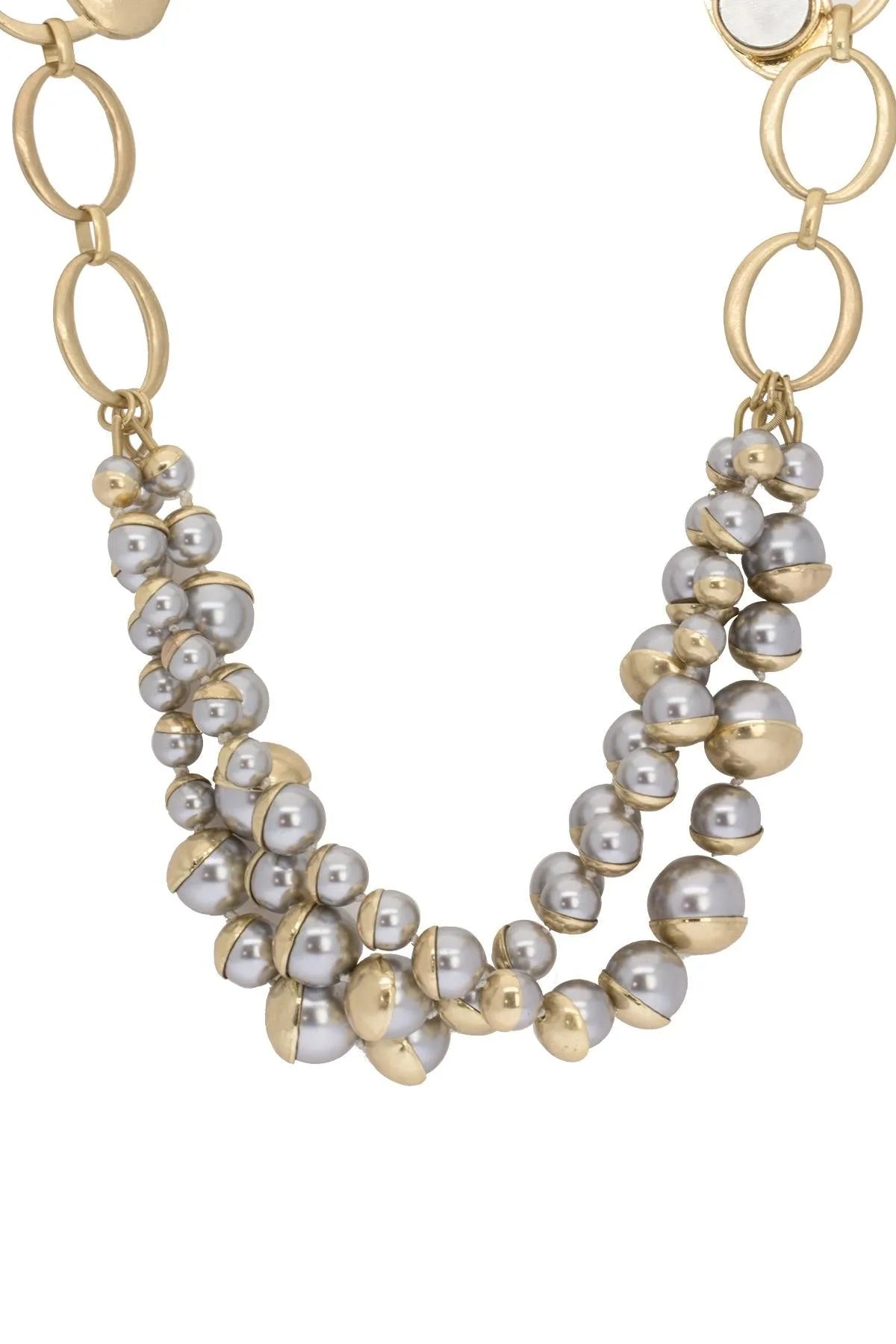 Elegant Half Moon Pearl Statement Necklace for Women - Perfect for Weddings, Parties & Special Occasions